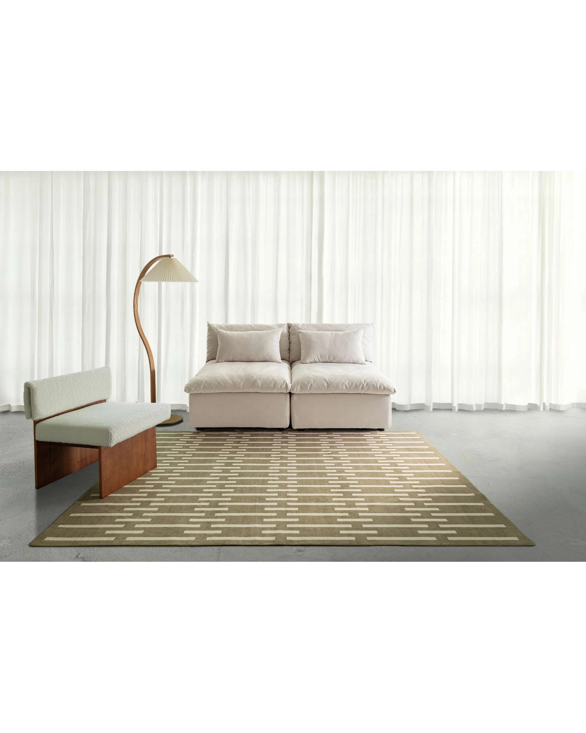 2 Loopsie Brentwood Printed Washable Rug-290cm x 190cm - Green, 2 of 8