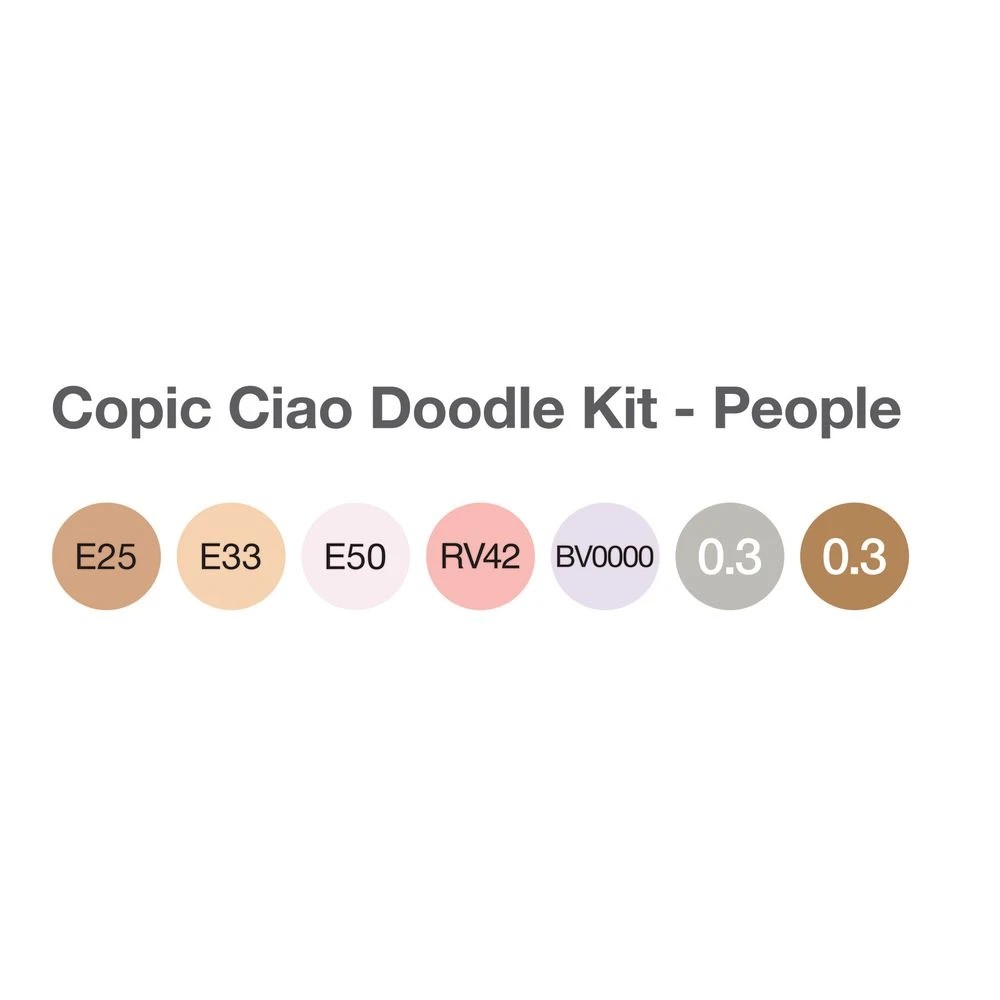 3 Copic Ciao Doodle Kit People 7 Piece, 3 of 4