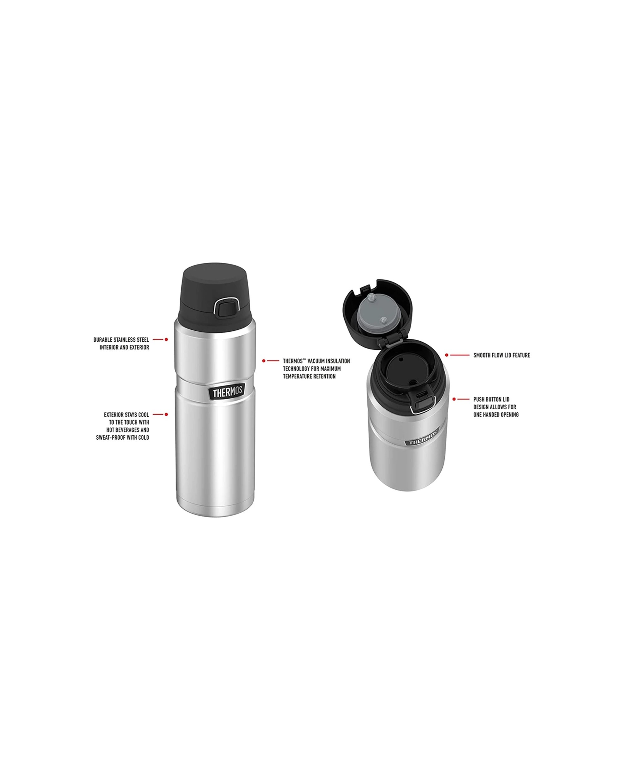 3 Thermos 710ml Stainless King Vacuum Insulated Bottle W/ Flip Lid Midnight Blue
 - Blue, 3 of 3