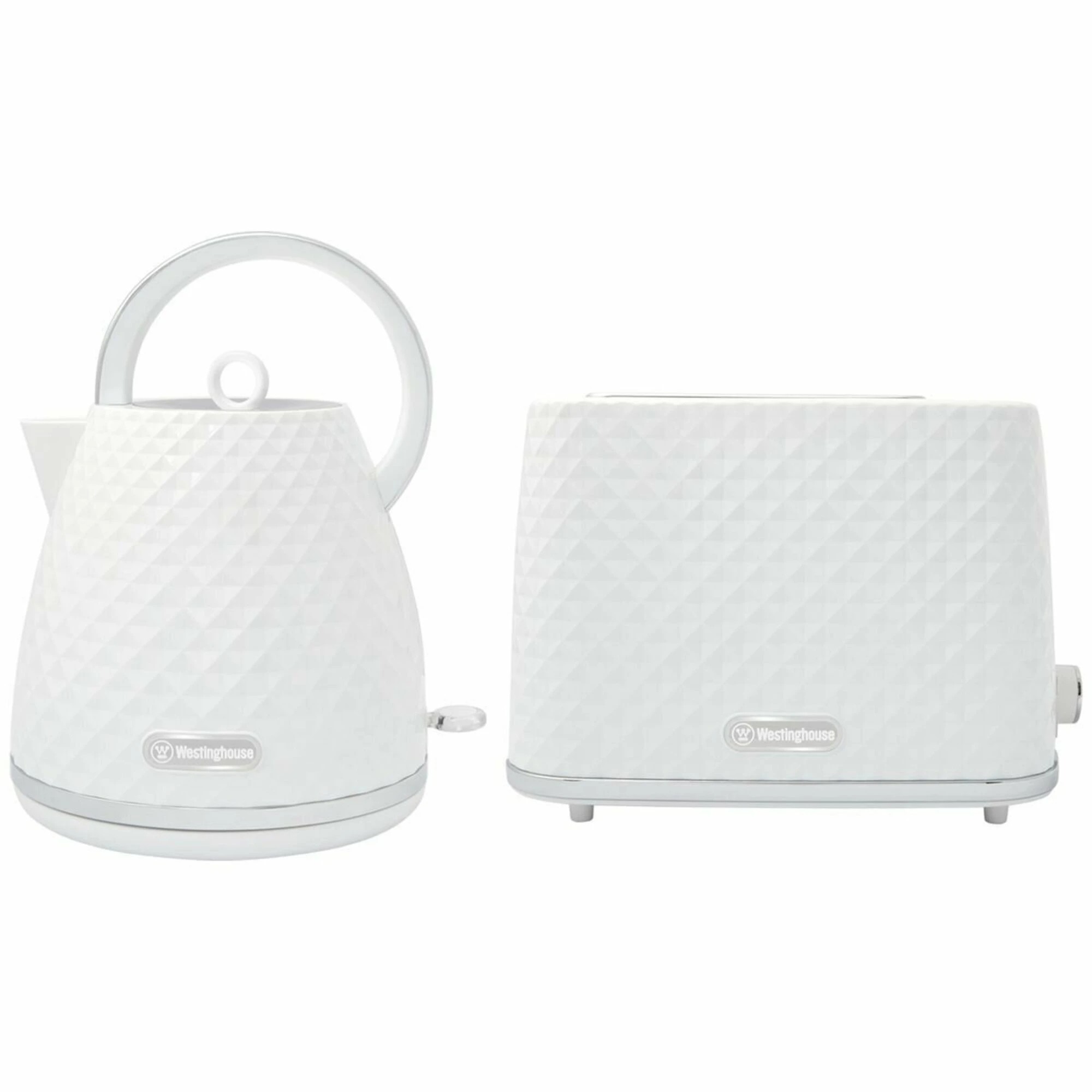 1 Westinghouse Kettle & Toaster Set White, 1 of 5