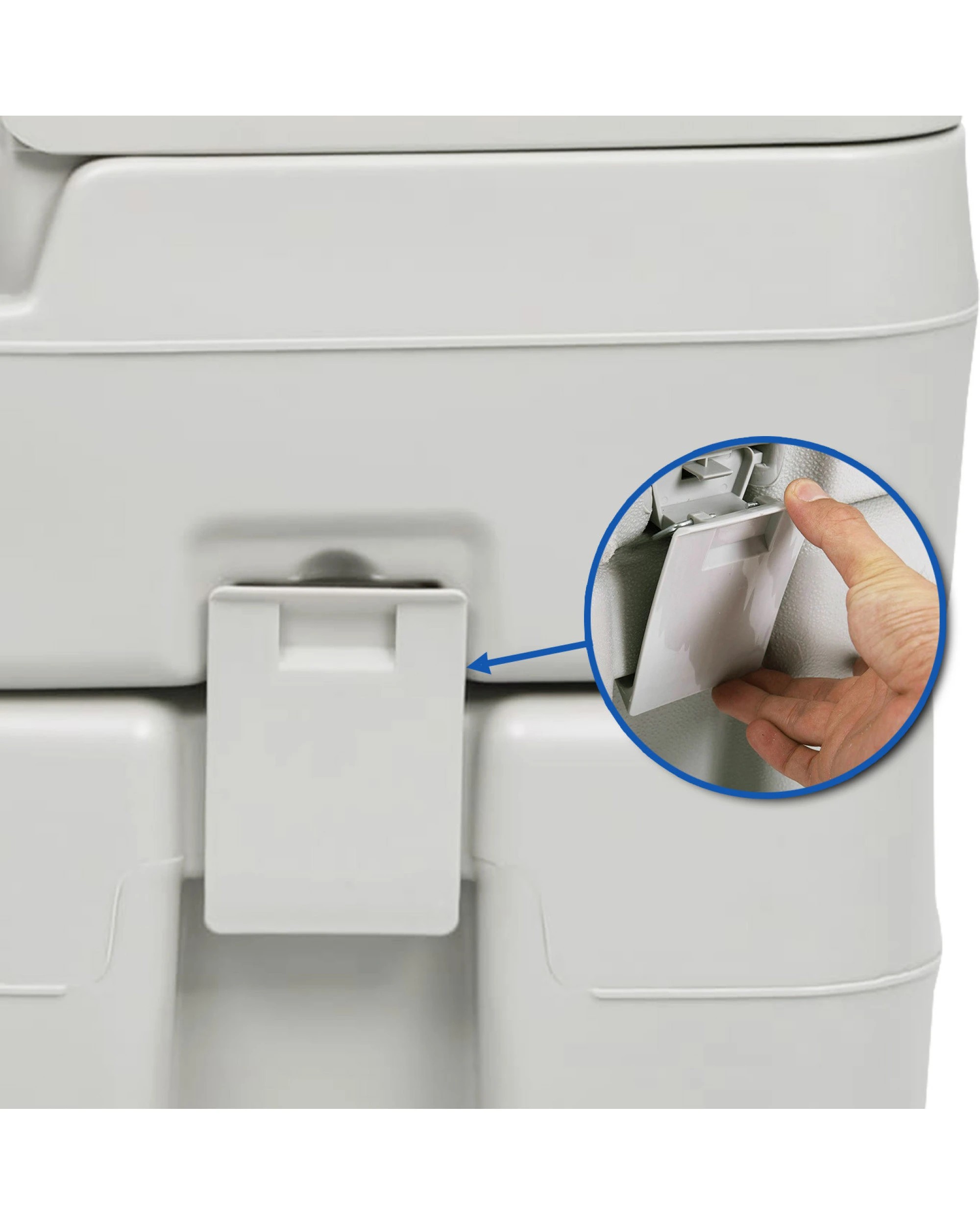 4 Wallaroo 20L Camping Portable Toilet Press Flush Pump - White, 4 of 10