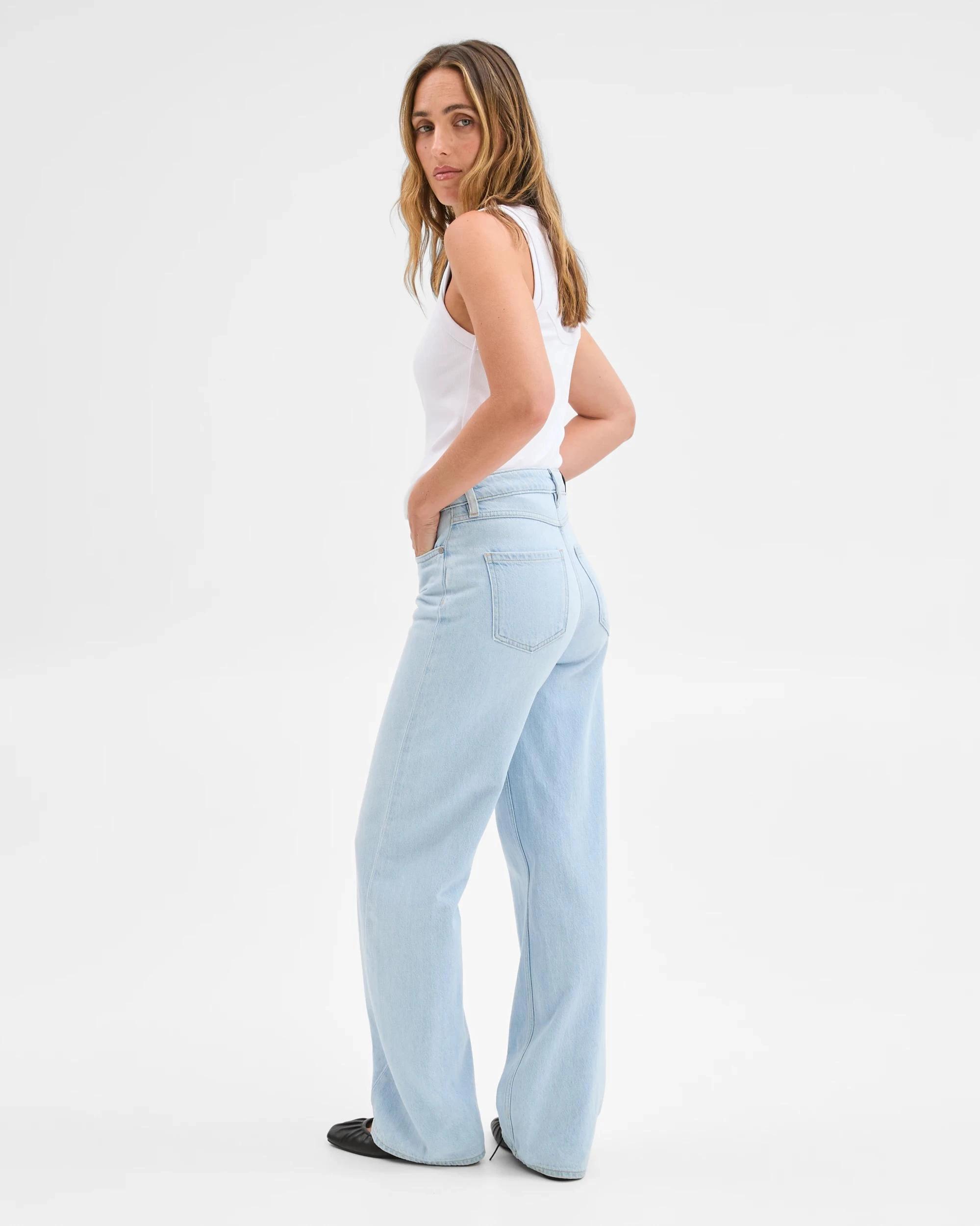 5 Target Denim Imogen Mid Rise Wide Leg Jeans SUNBLEACHED, 5 of 5