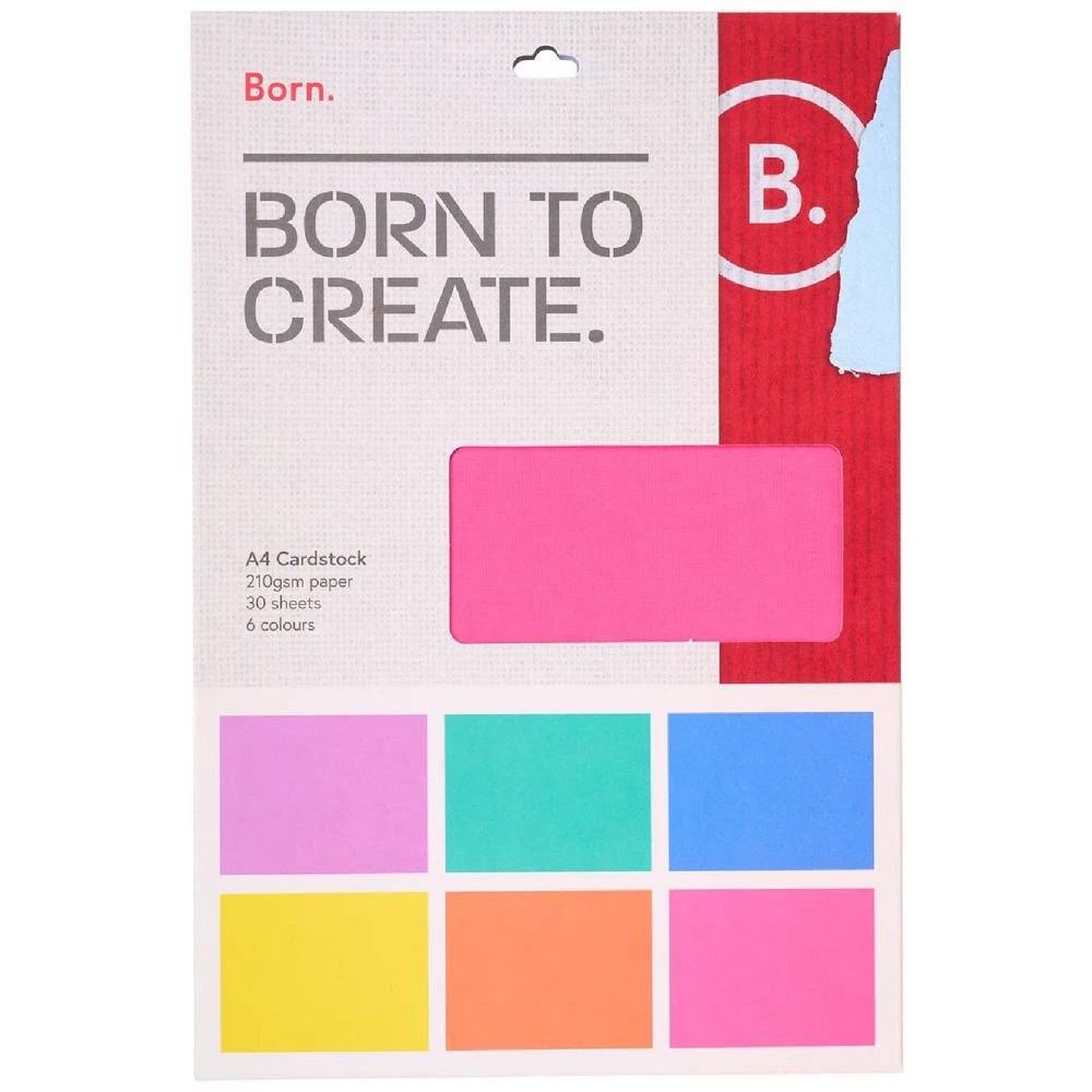1 Born A4 Cardstock Bright 30 Pack, 1 of 8