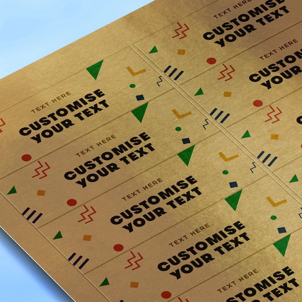 4 Avery 14UP Laser Labels Gold 5 Sheets, 4 of 5