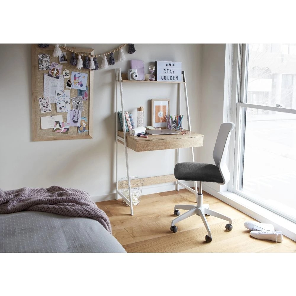 8 Koge Hutch 1 Drawer 800mm Desk Oak White Desks, Tables and Workstations, 8 of 10