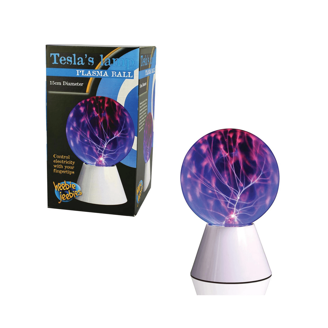1 Heebie Jeebies Tesla's Lamp Plasma Ball 15cm Diameter, 1 of 1