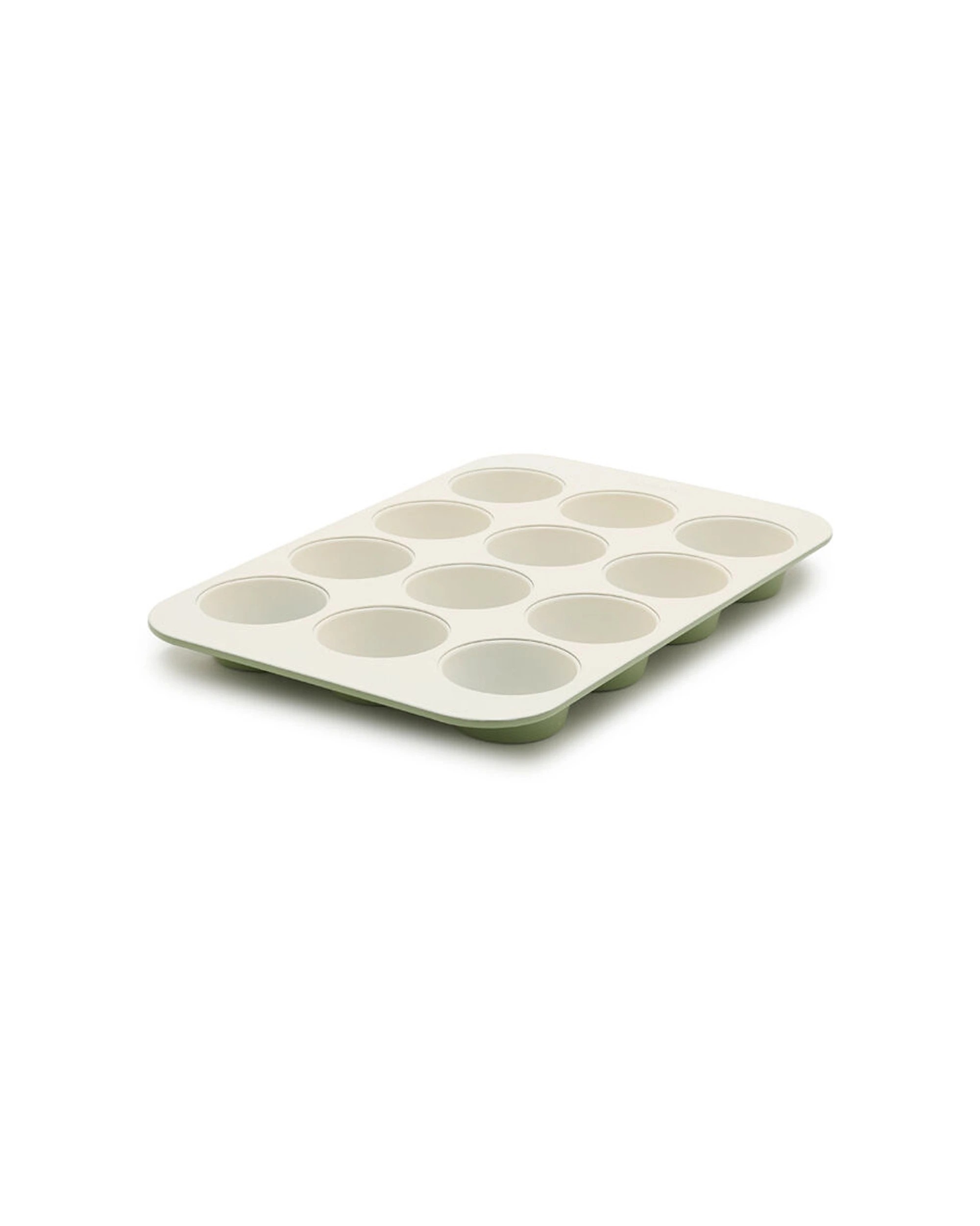 1 Greenpan Reserve 12 Cup Muffin Pan Ceramic Non-Stick Baking Tray Sage, 1 of 5