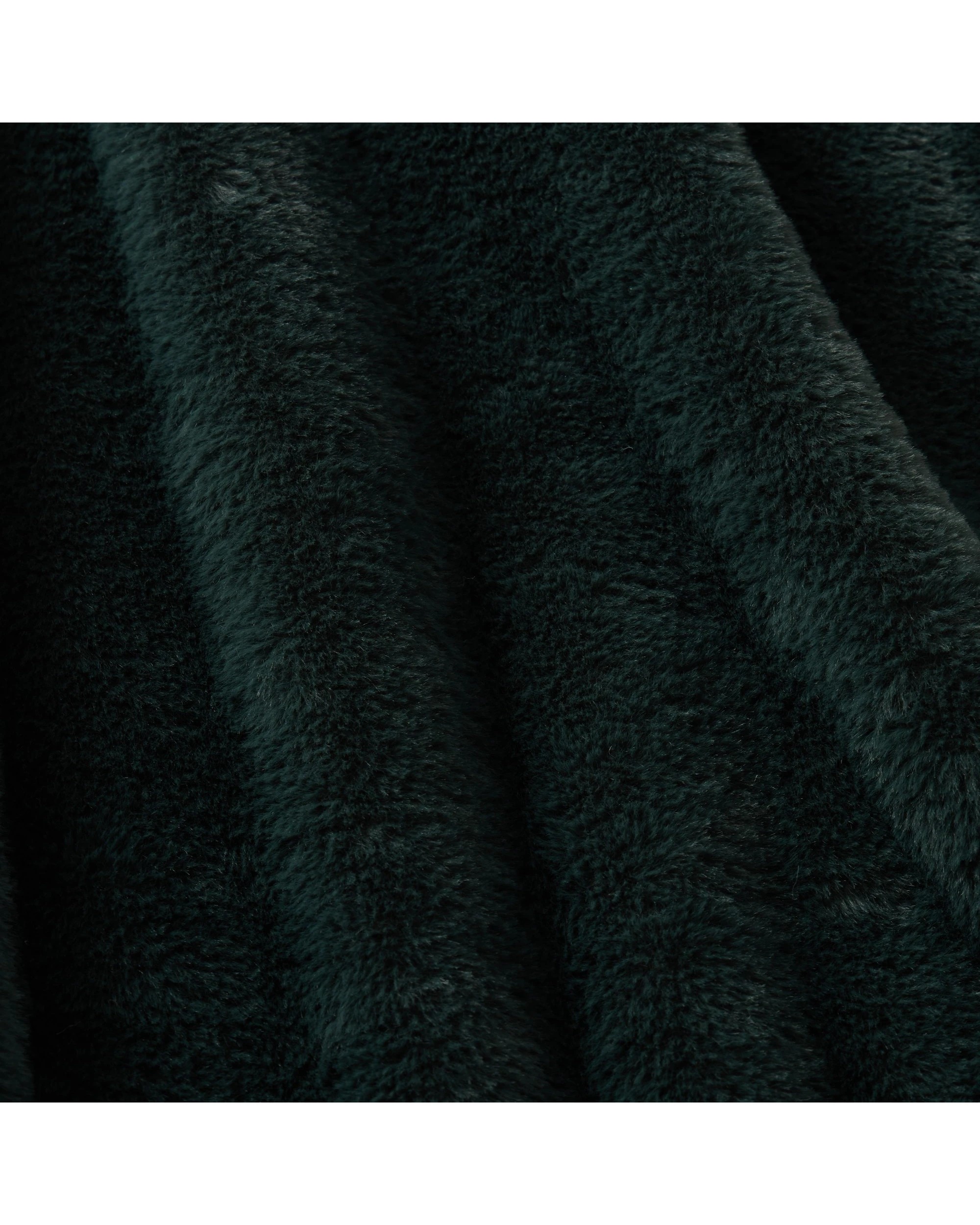 4 Dreamaker Emmett Textured Faux Fur Throw 180x200cm - Deep Teal, 4 of 6