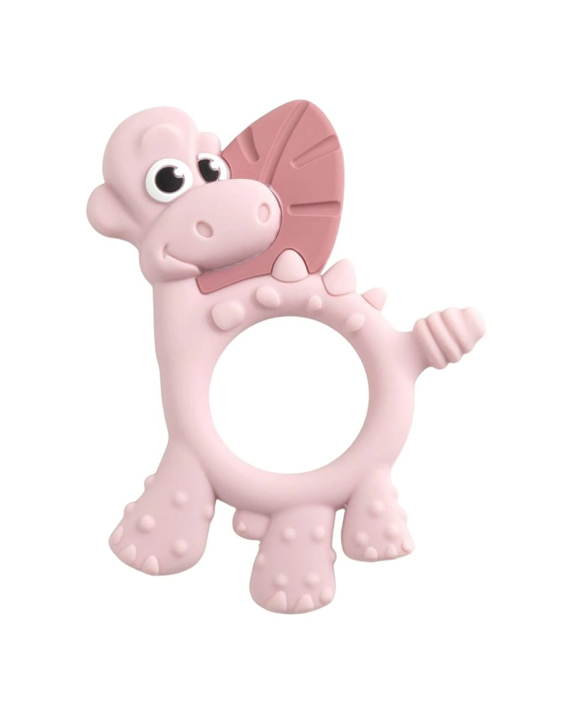 1 Bibado Teething Toy Dotty The Dinosaur Multi-Sensory Baby Teether - Pink, 1 of 1