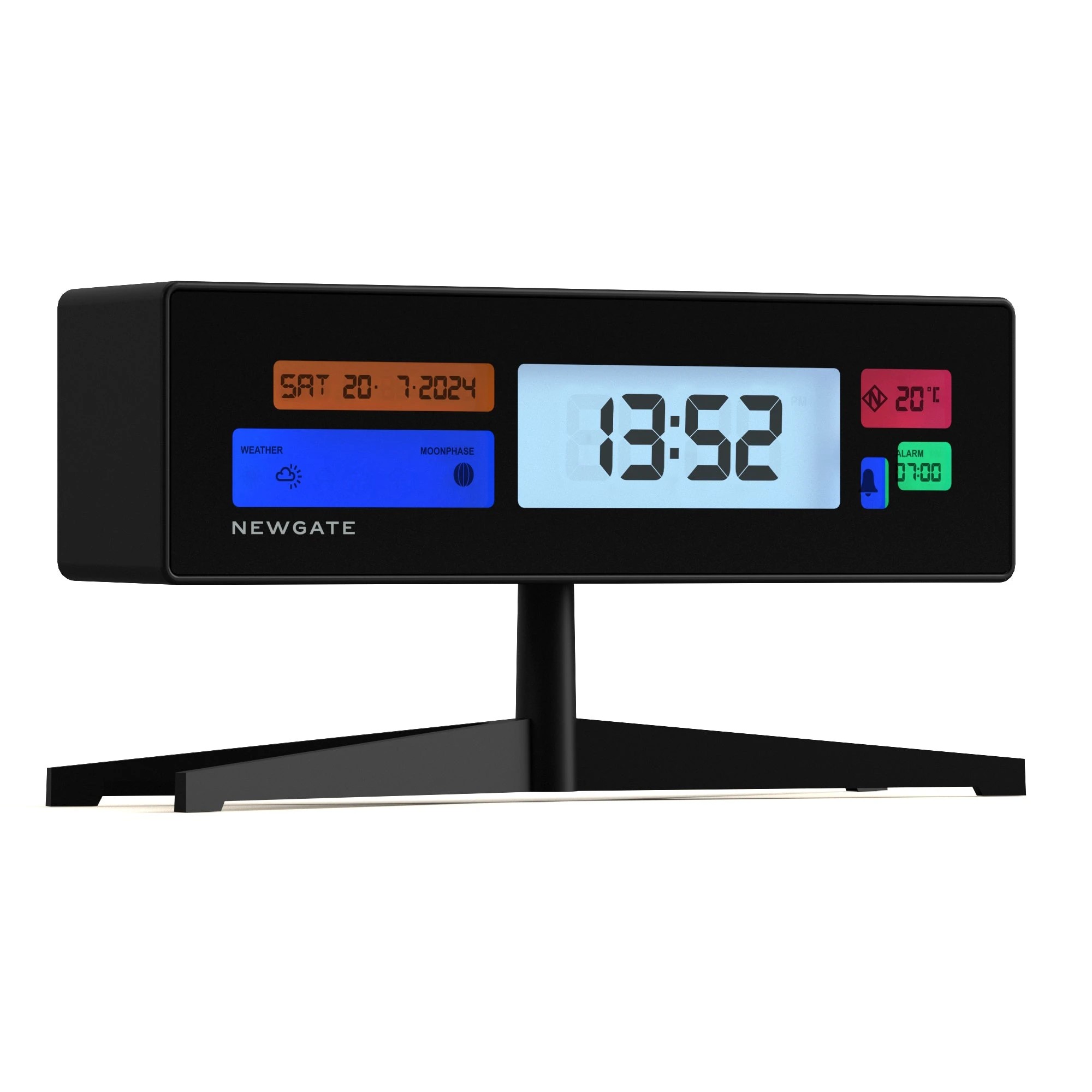2 Newgate Supergenius Lcd Alarm Clock - Black, 2 of 2
