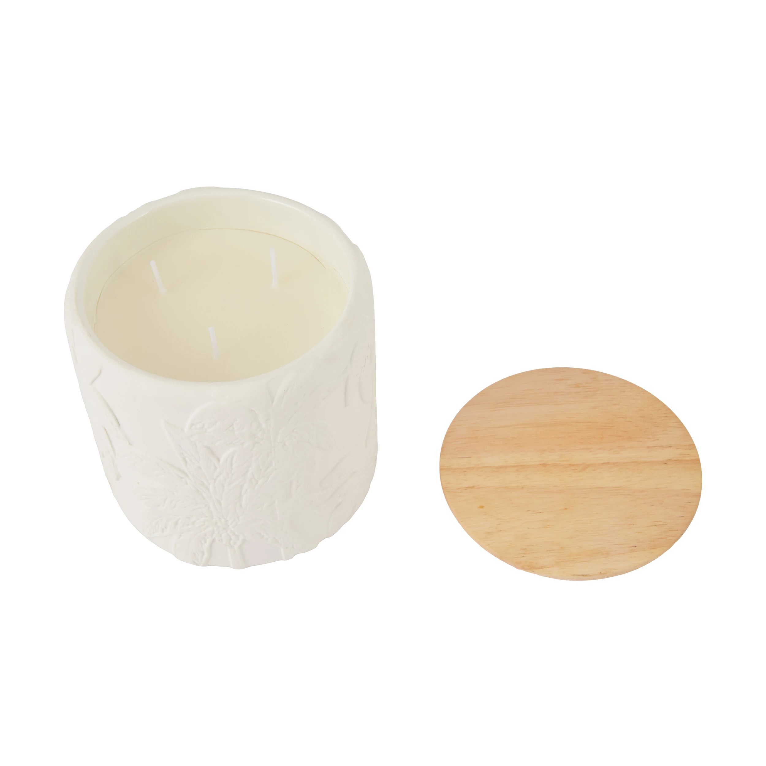 4 XL Palm Embossed Ceramic Candle, 4 of 4