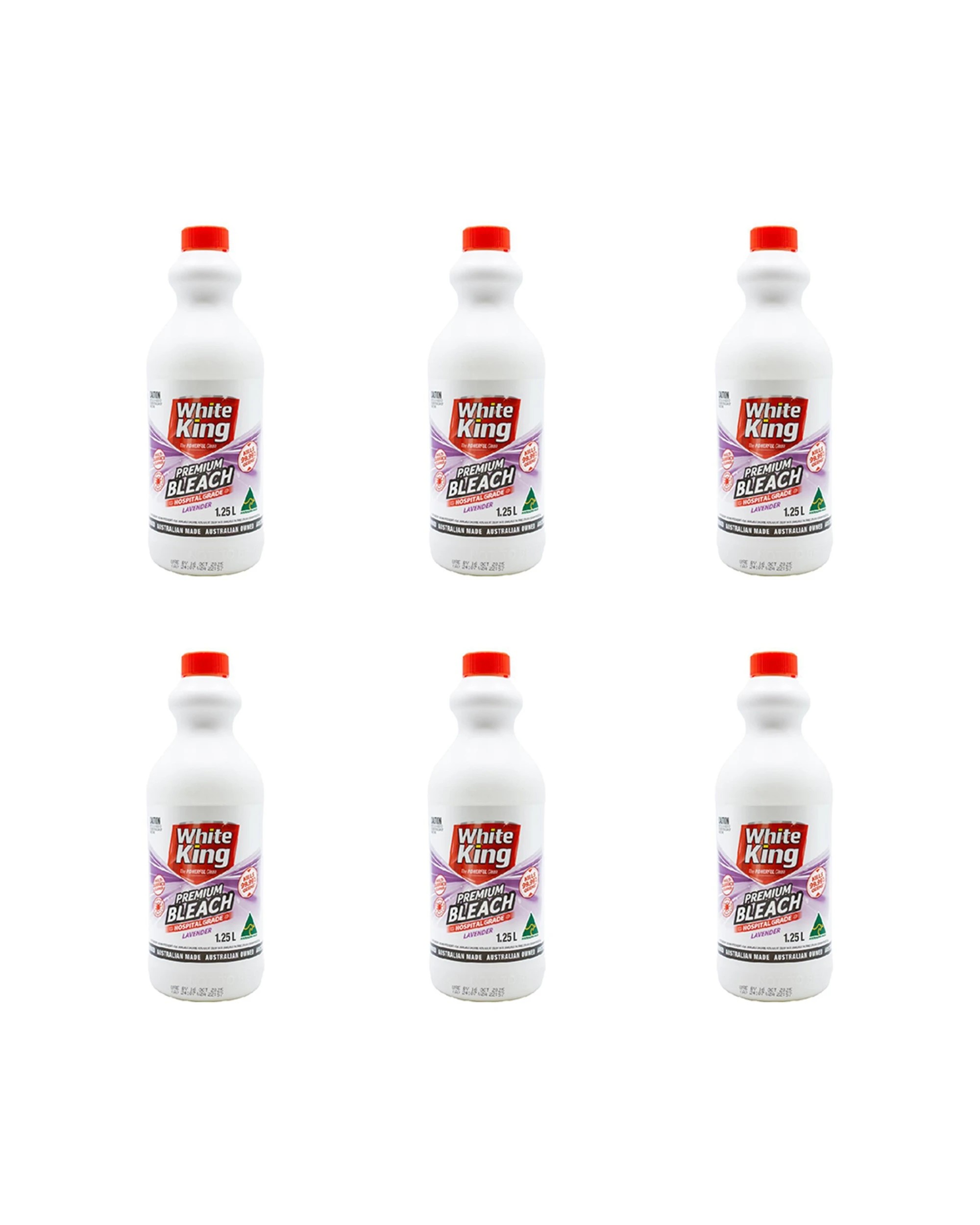 1 White King 6PK Premium Bleach All Purpose Cleaner 1.25L - White, 1 of 3