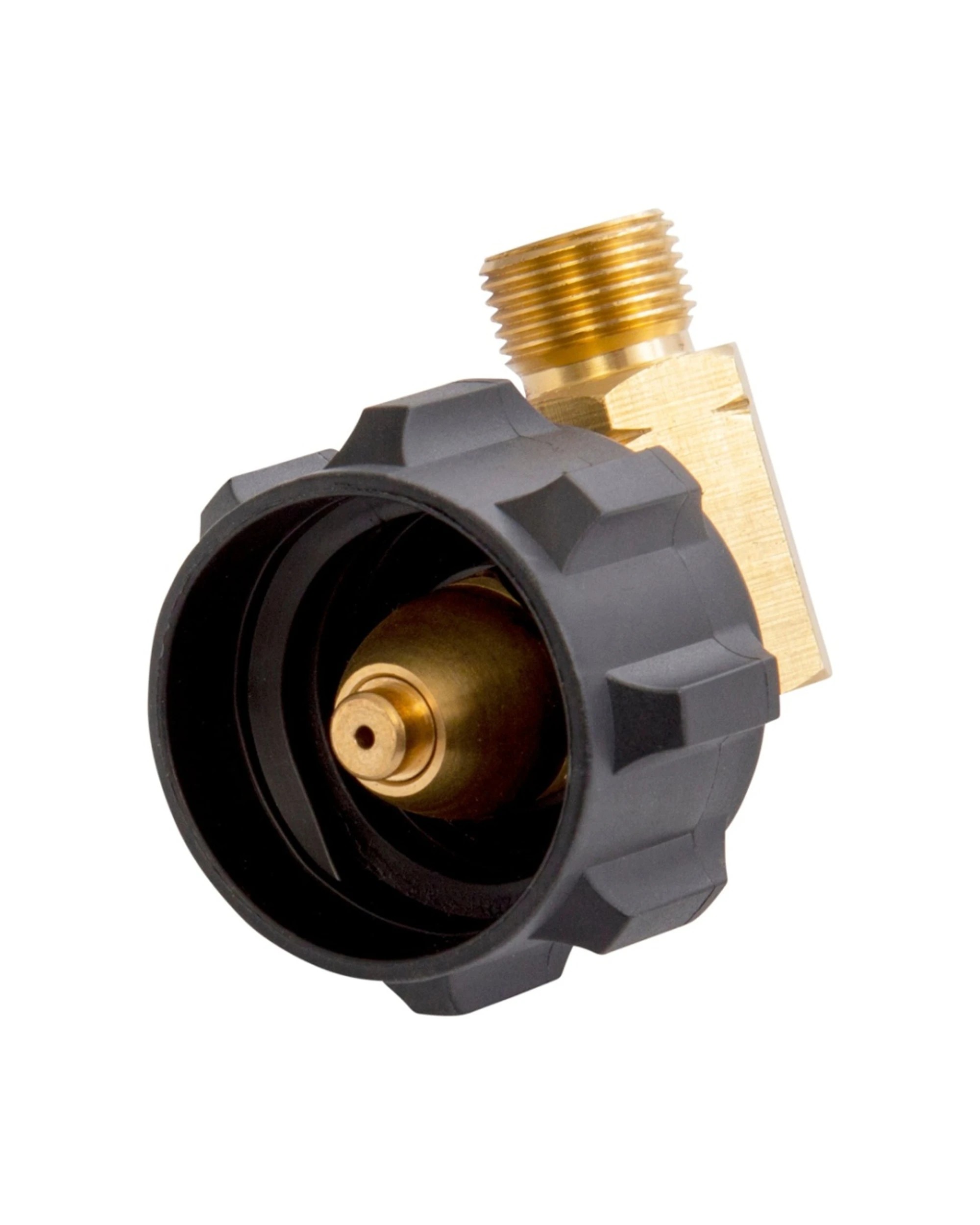3 Gasmate Gas Fitting LCC27 To 3/8 BSPP LH 90 Degree Brass Nylon Connector - Multi, 3 of 3