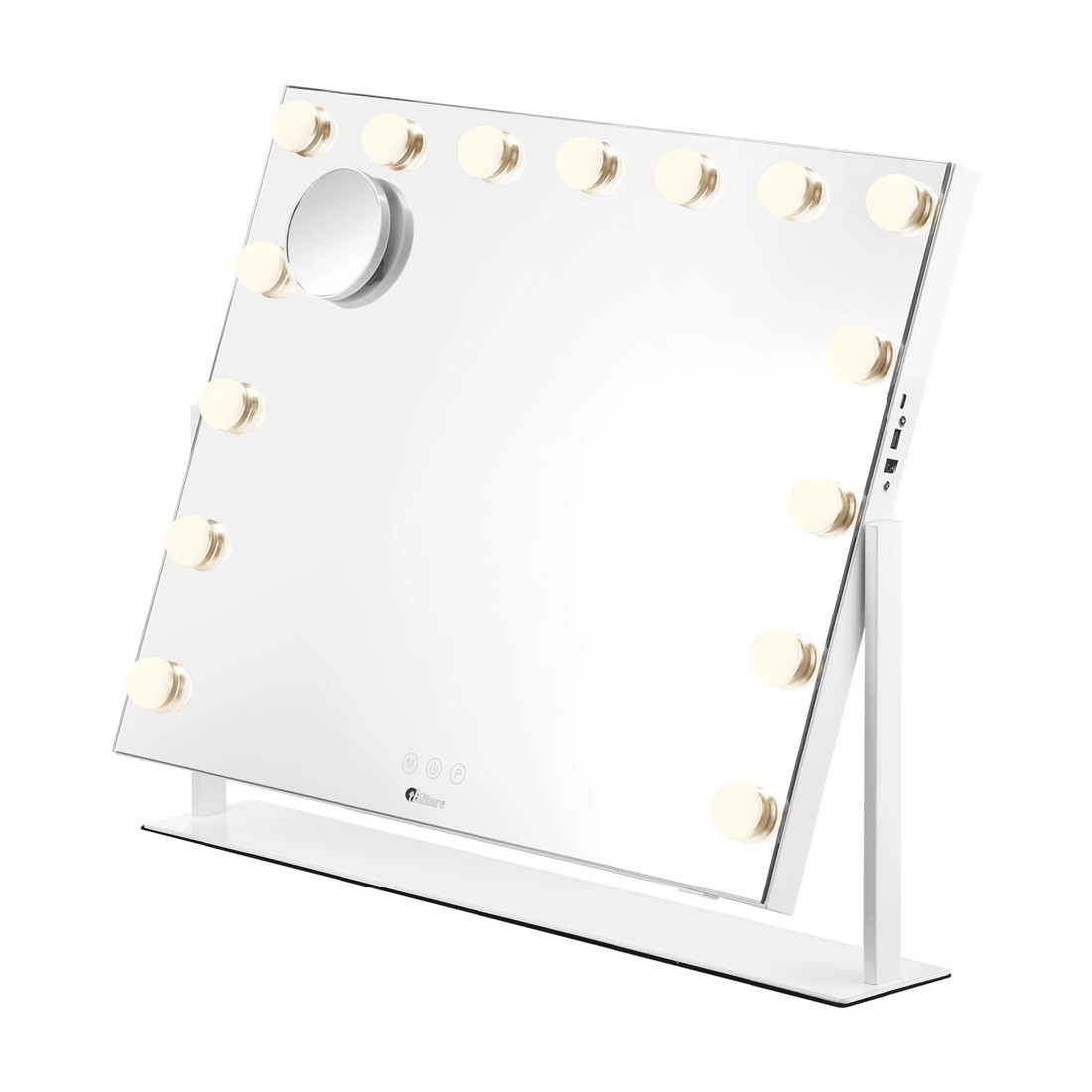 7 Oikiture Led Makeup Mirror Bluetooth Rotation 62x50cm Hollywood Vanity Mirrors
 - White, 7 of 8