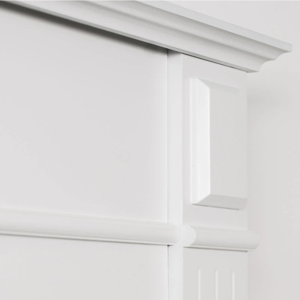 7 Moda Living Berwick Electric Fireplace Heater White Mantel Suite with Moonlight Insert - White, 7 of 9