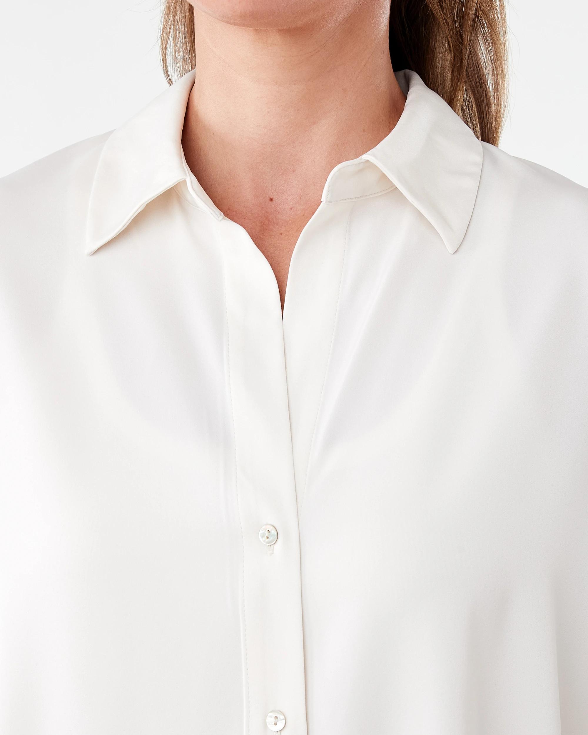 7 Long Sleeve Oversized Satin Shirt Vanillaoat, 7 of 10