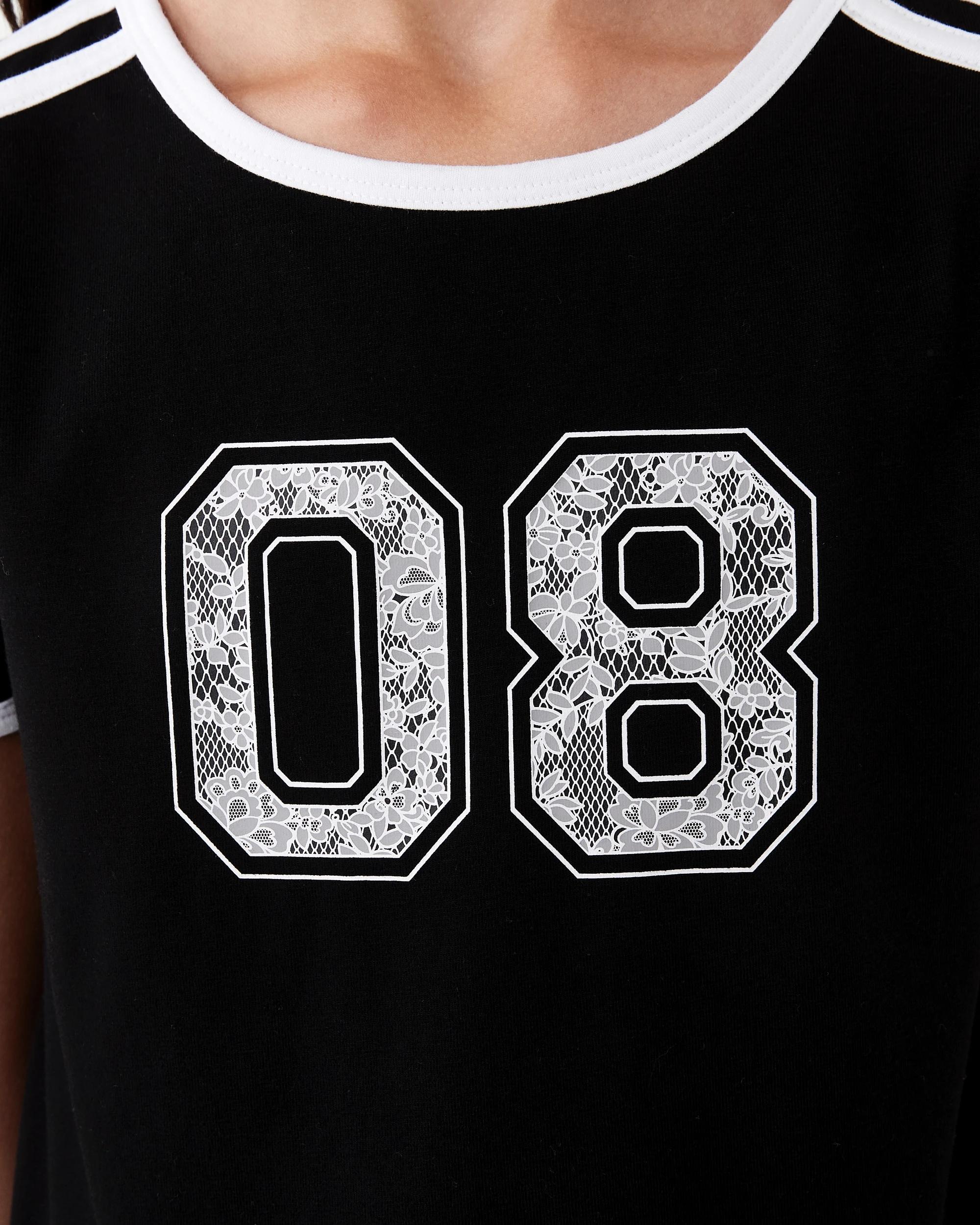 5 Short Sleeve Ringer T-shirt Blk 08, 5 of 8