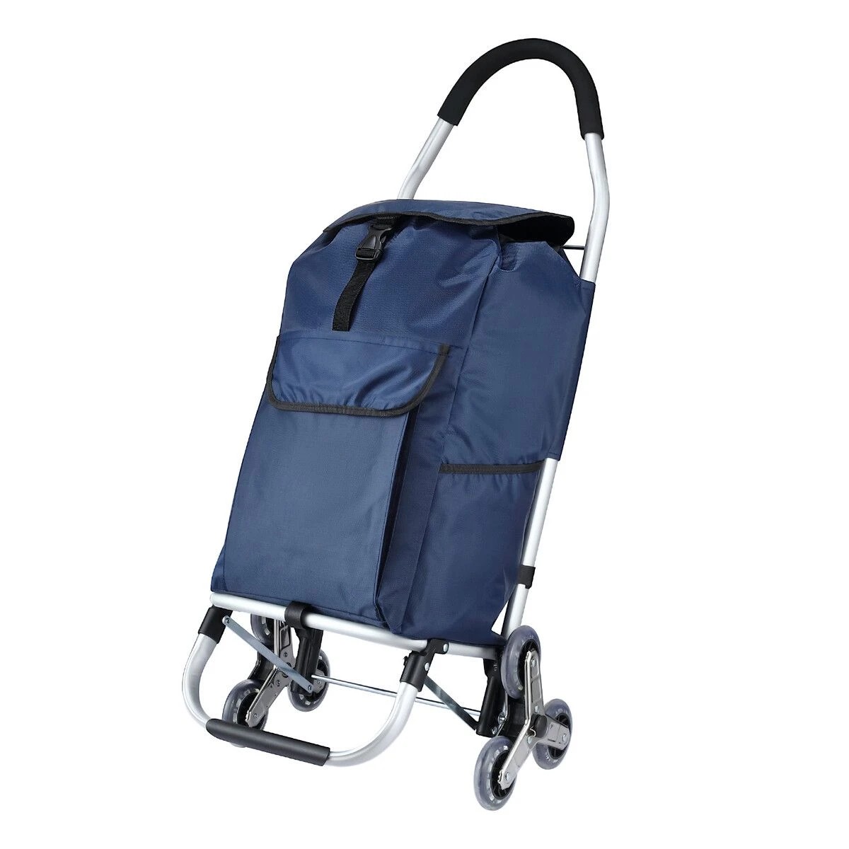 1 LUXSUITE Foldable Shopping Cart Aluminium Storage Trolley Grocery Wheeled Rolling, 1 of 1