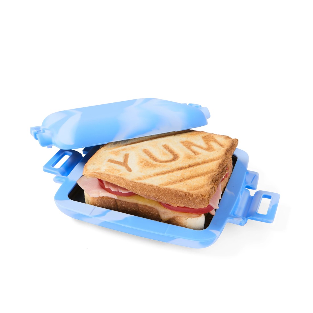 1 Microwave 'YUM' Grill Toastie Maker - Blue, 1 of 10
