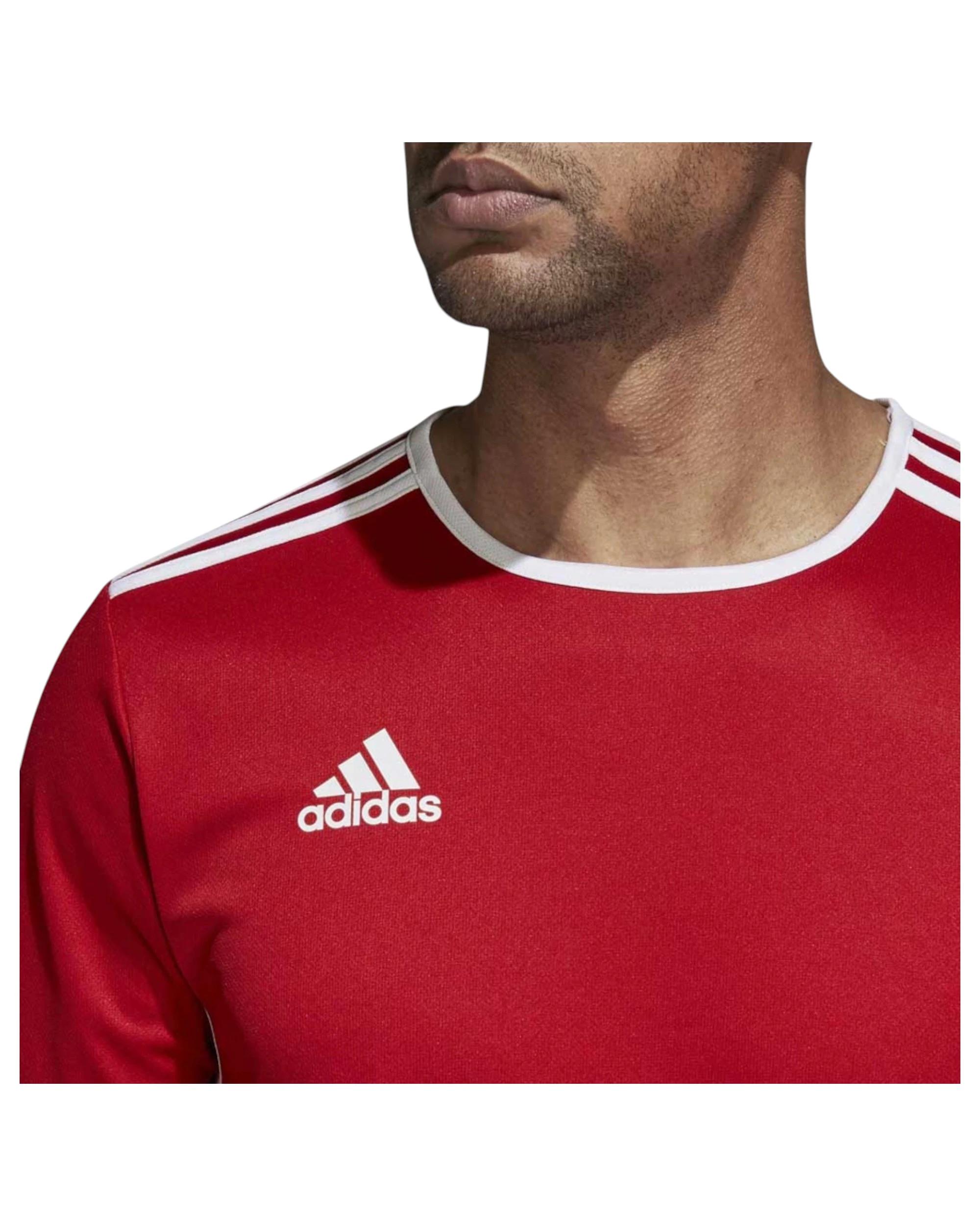 5 Adidas 3 Pack Mens Entrada 18 Football T-Shirt Athletic Soccer Jersey RED/WHITE, 5 of 5