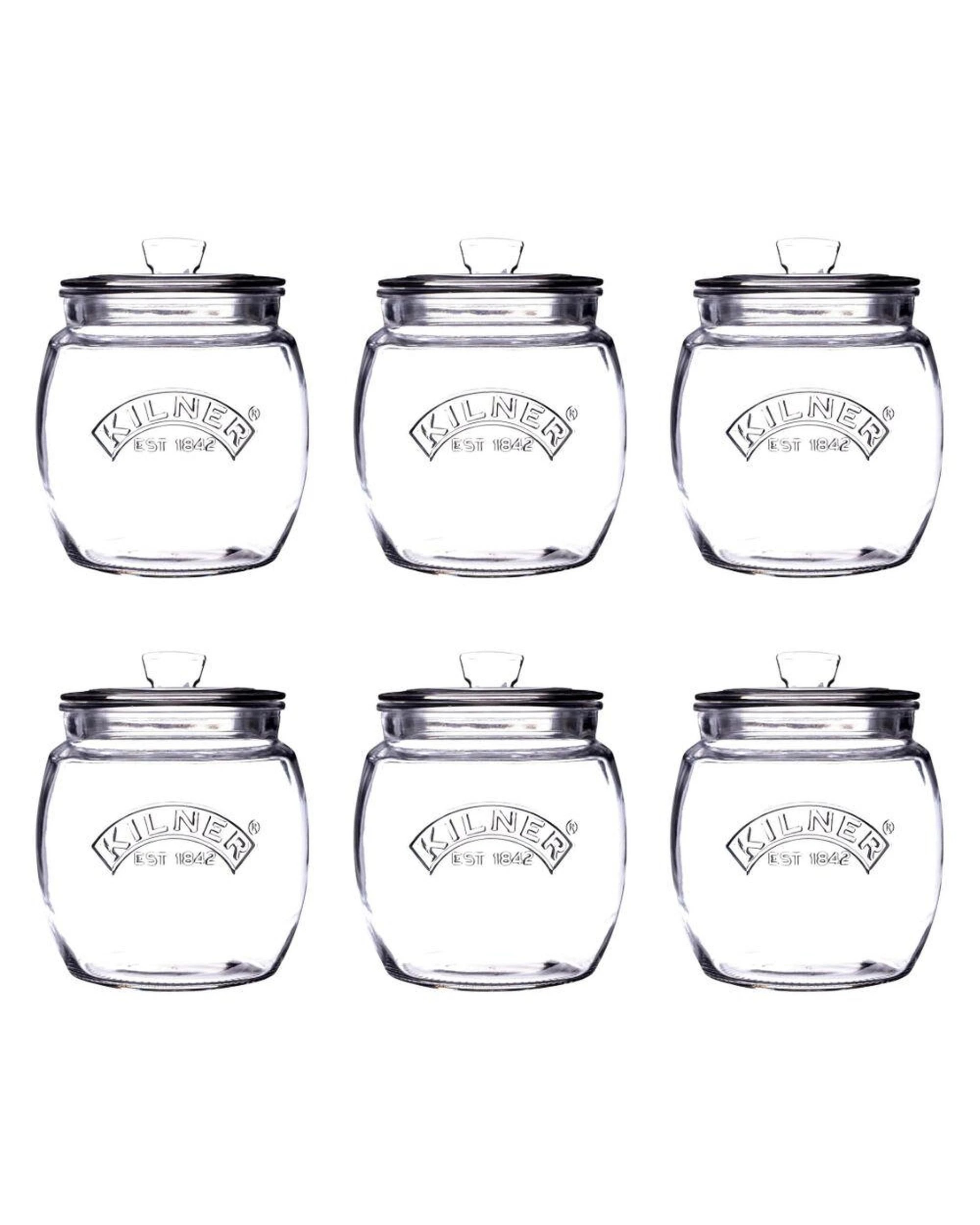 1 Kilner Universal Storage Jar 850ml Set of 6 - Clear, 1 of 6