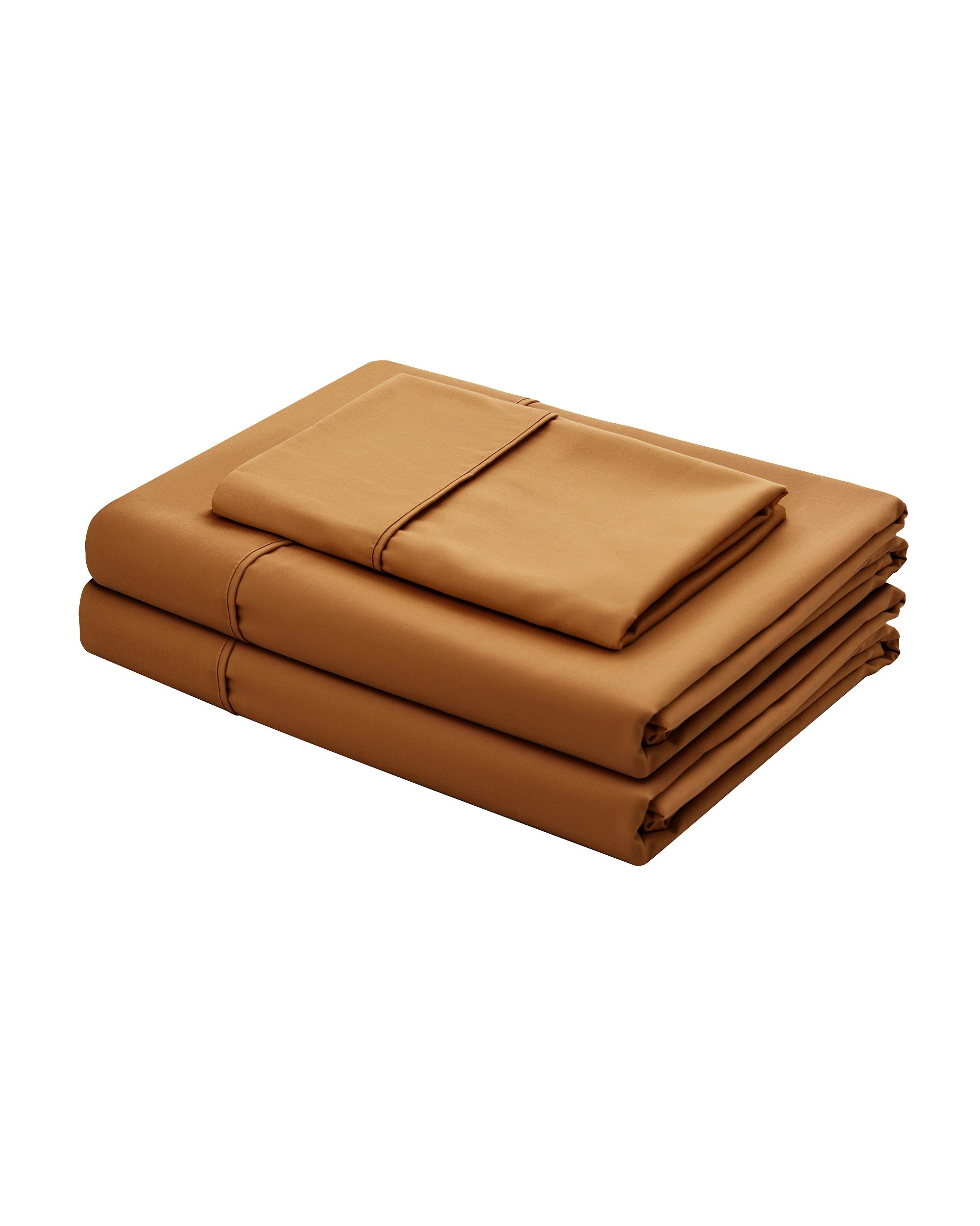 6 Serene 400TC Bamboo Cotton Sateen Sheet Set - King Single Bed - Rust, 6 of 6
