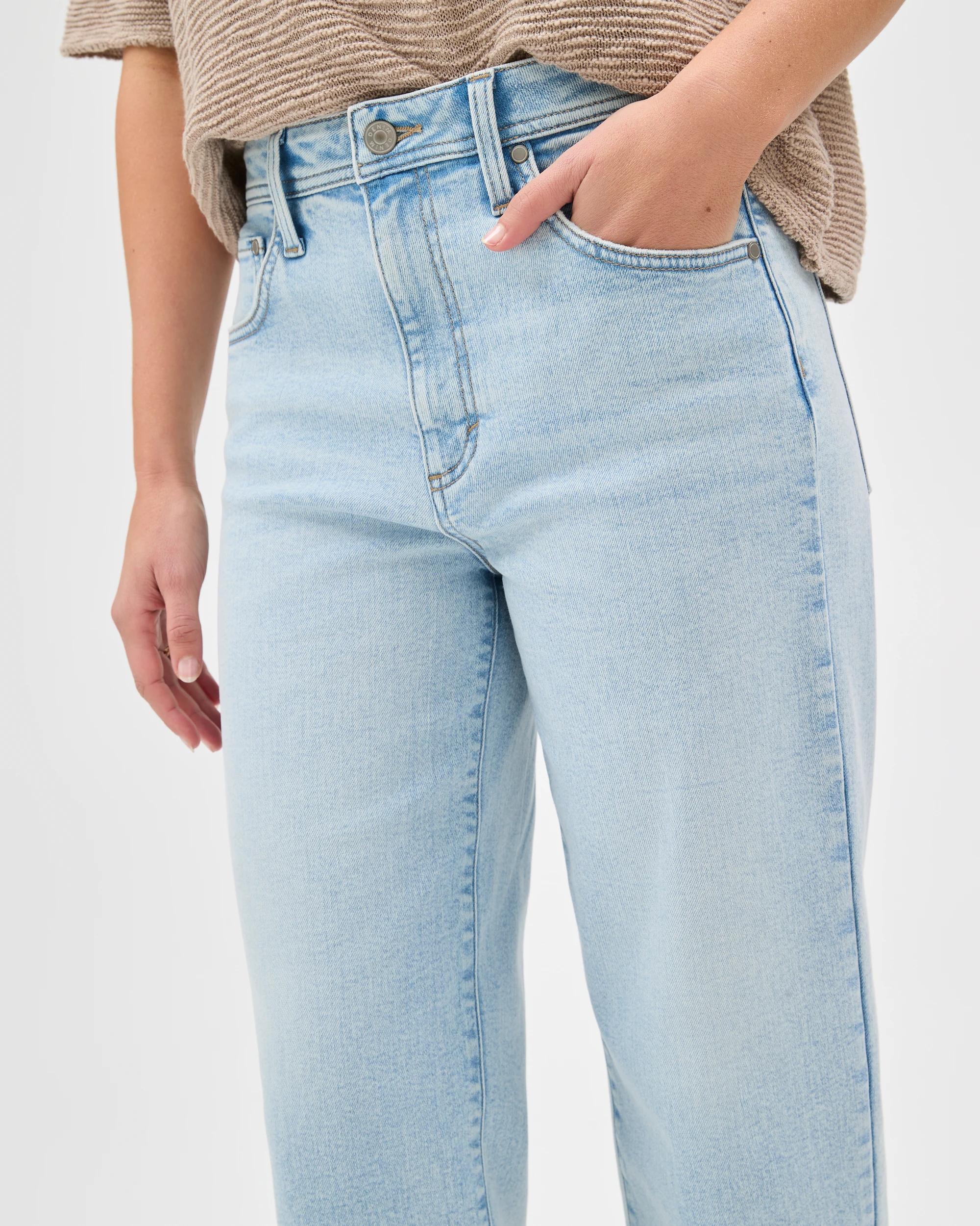 6 Target Denim Tara Slim Fit Straight Leg Cropped Denim Jeans ICE BLUE, 6 of 7