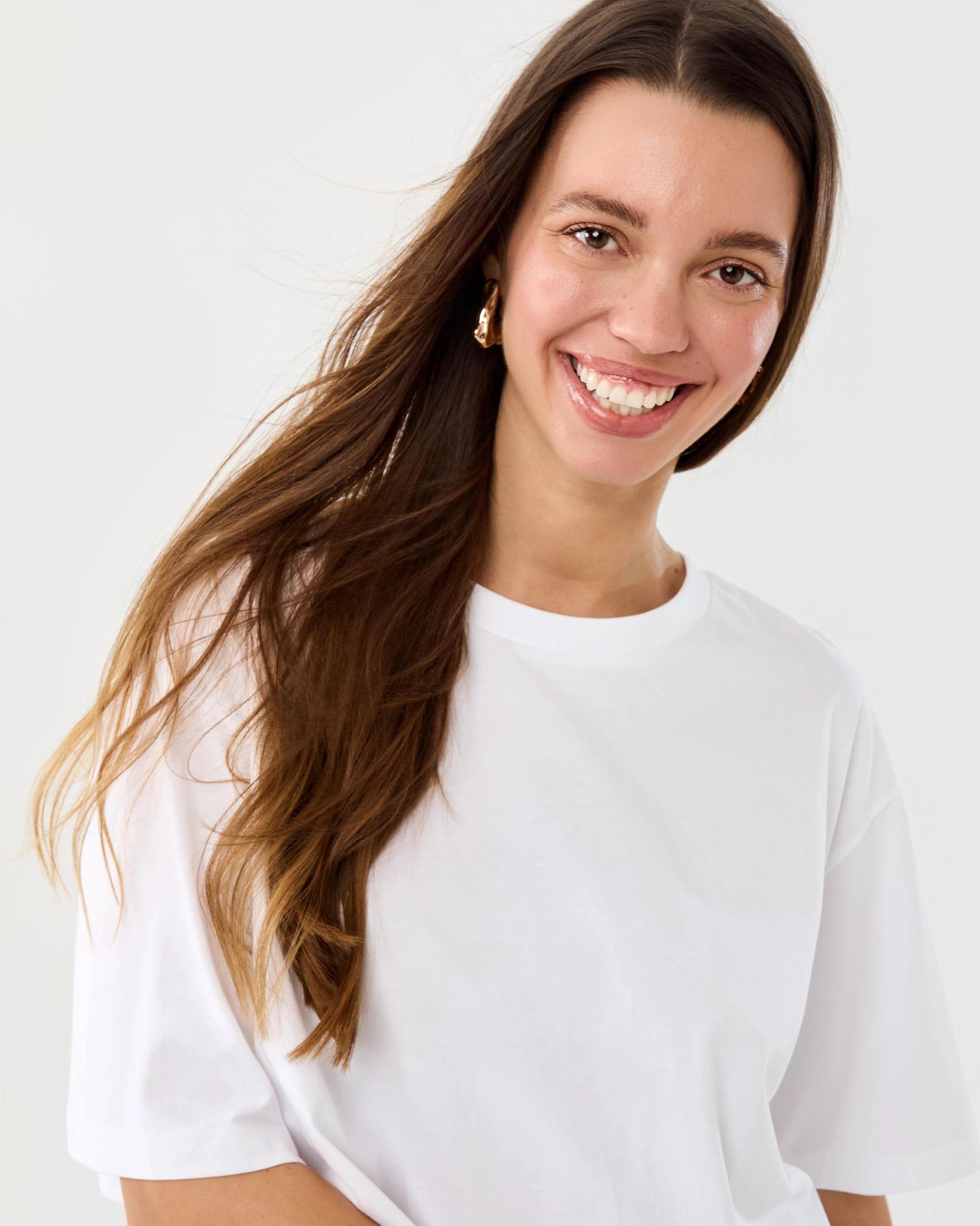 5 Short Sleeve Oversized Chopped T-shirt White, 5 of 6