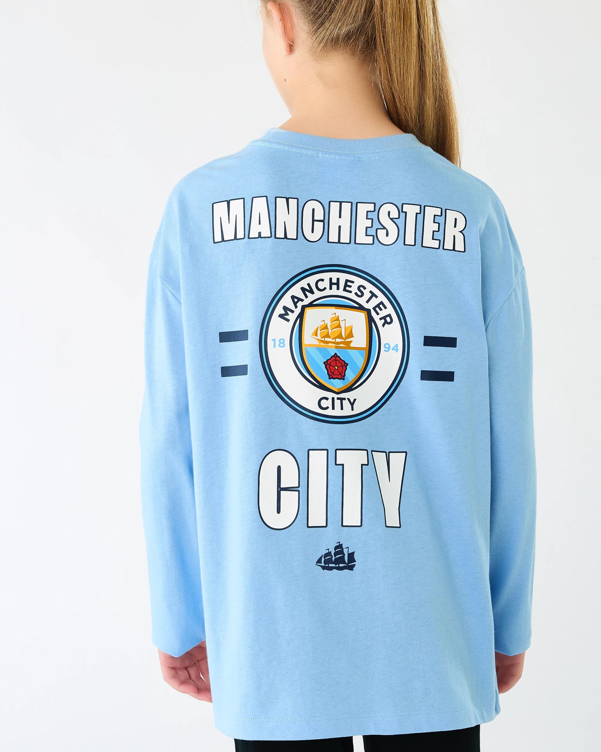 6 Official EPL Kids Long Sleeve T-shirt Man City, 6 of 8