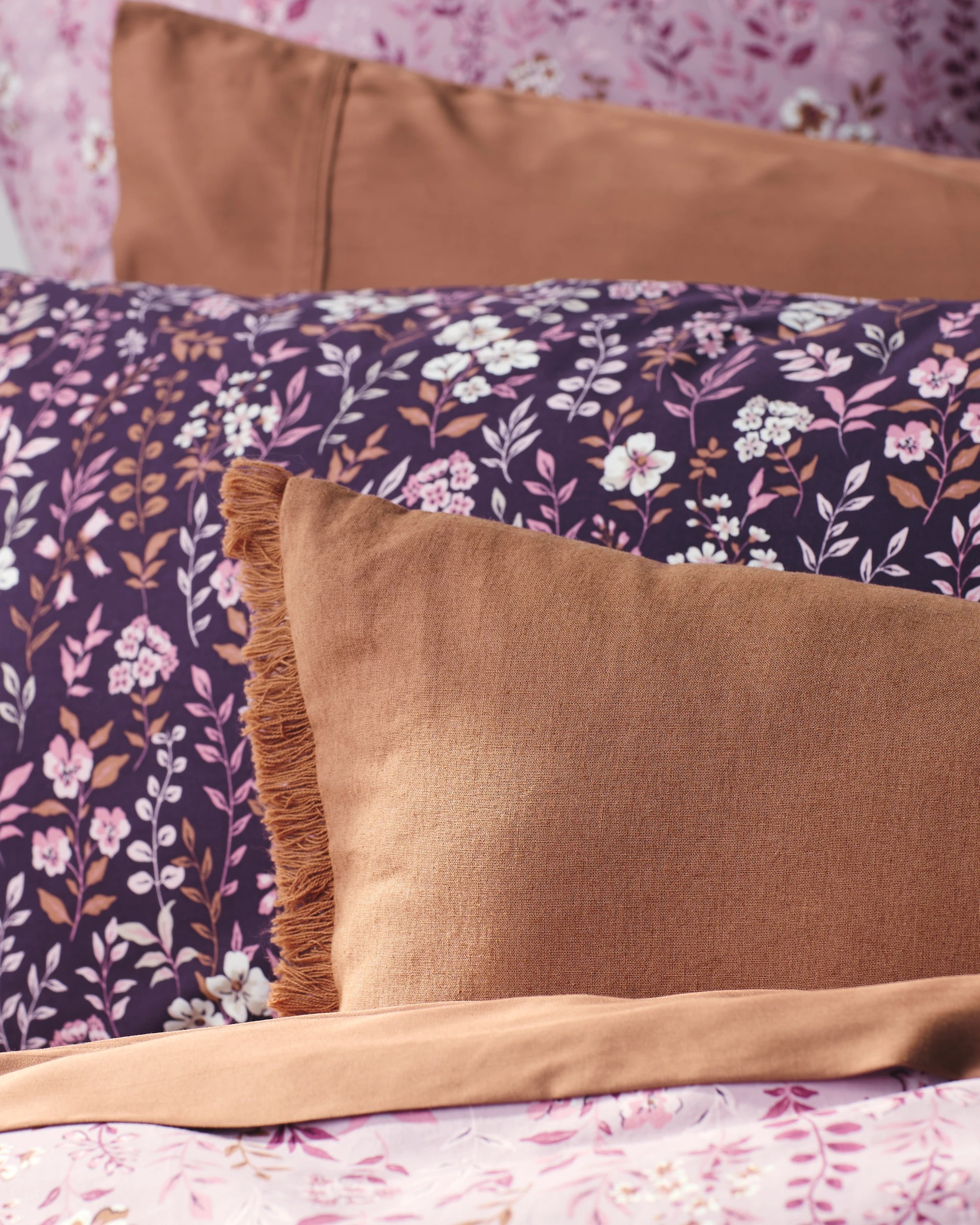5 Target Raina Floral Australian Cotton Quilt Cover Set - Double Bed - Purple, 5 of 10
