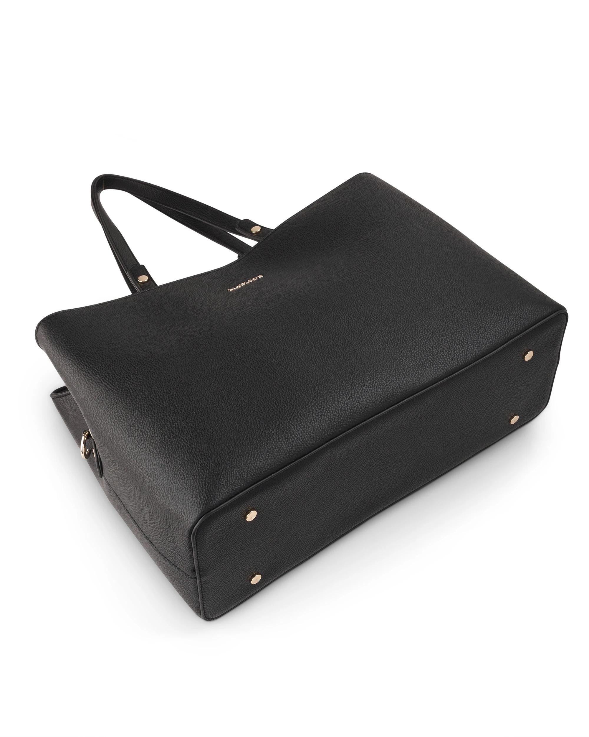 8 Madison Accessories Kate Large Laptop Tote Work Bag BLACK, 8 of 8