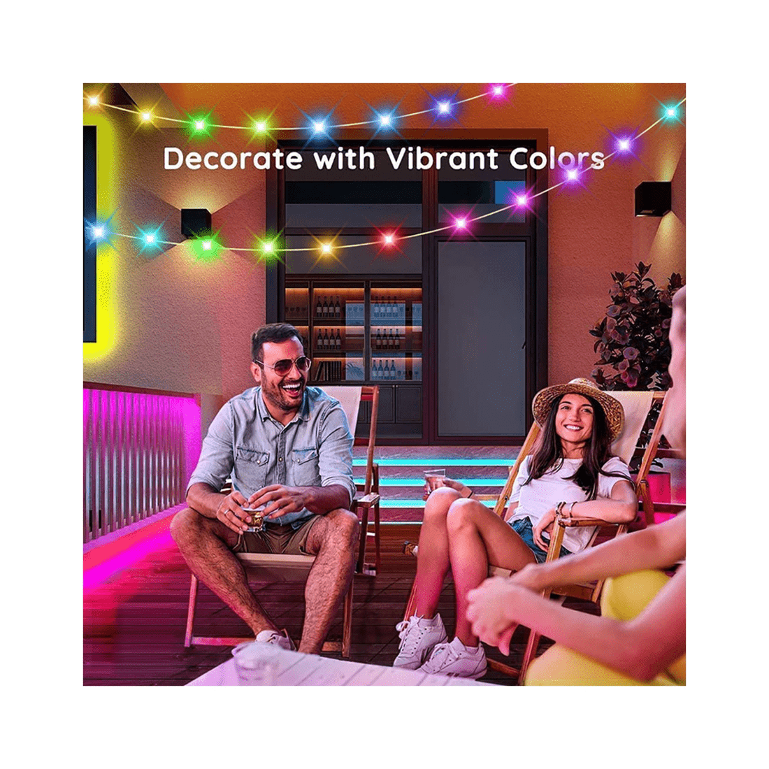 5 Sansai 15m Rgb Led Bluetooth App Control Fairy Strip Party Lights Ip65 W/remote
 - Multi, 5 of 5