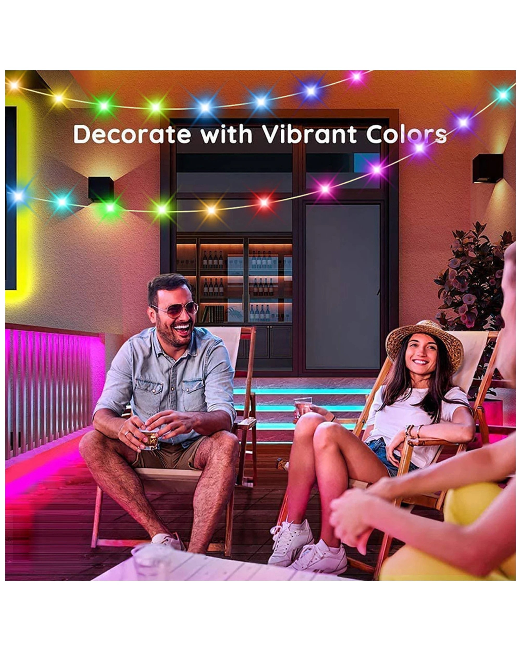 5 Sansai 15m Rgb Led Bluetooth App Control Fairy Strip Party Lights Ip65 W/remote
 - Multi, 5 of 5