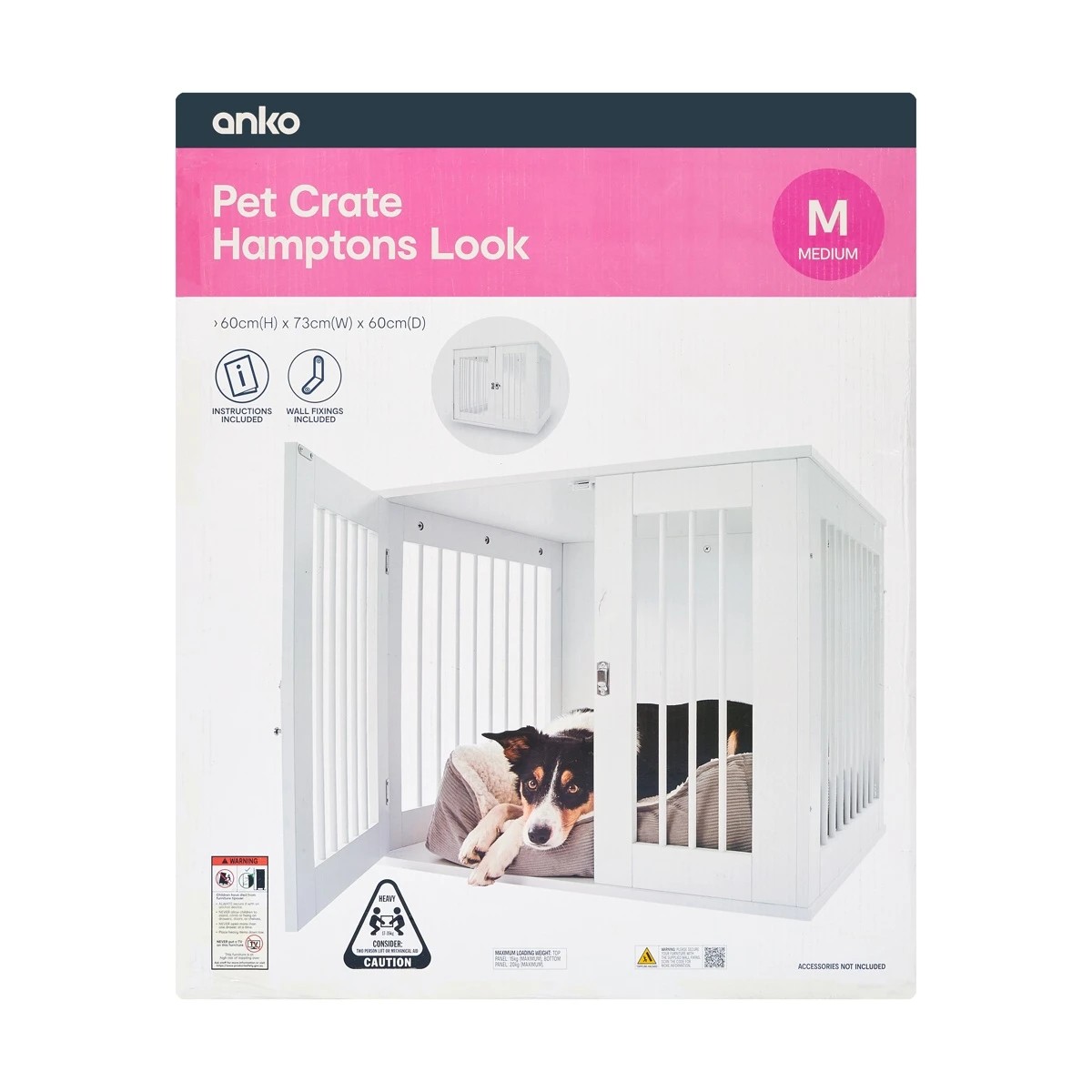 9 Pet Crate Wooden White - Medium, 9 of 9