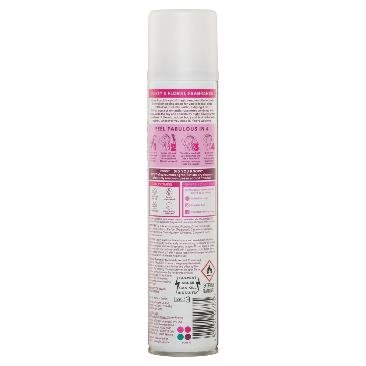 2 Batiste 200ml Floral & Flirty Blush Dry Shampoo, 2 of 6