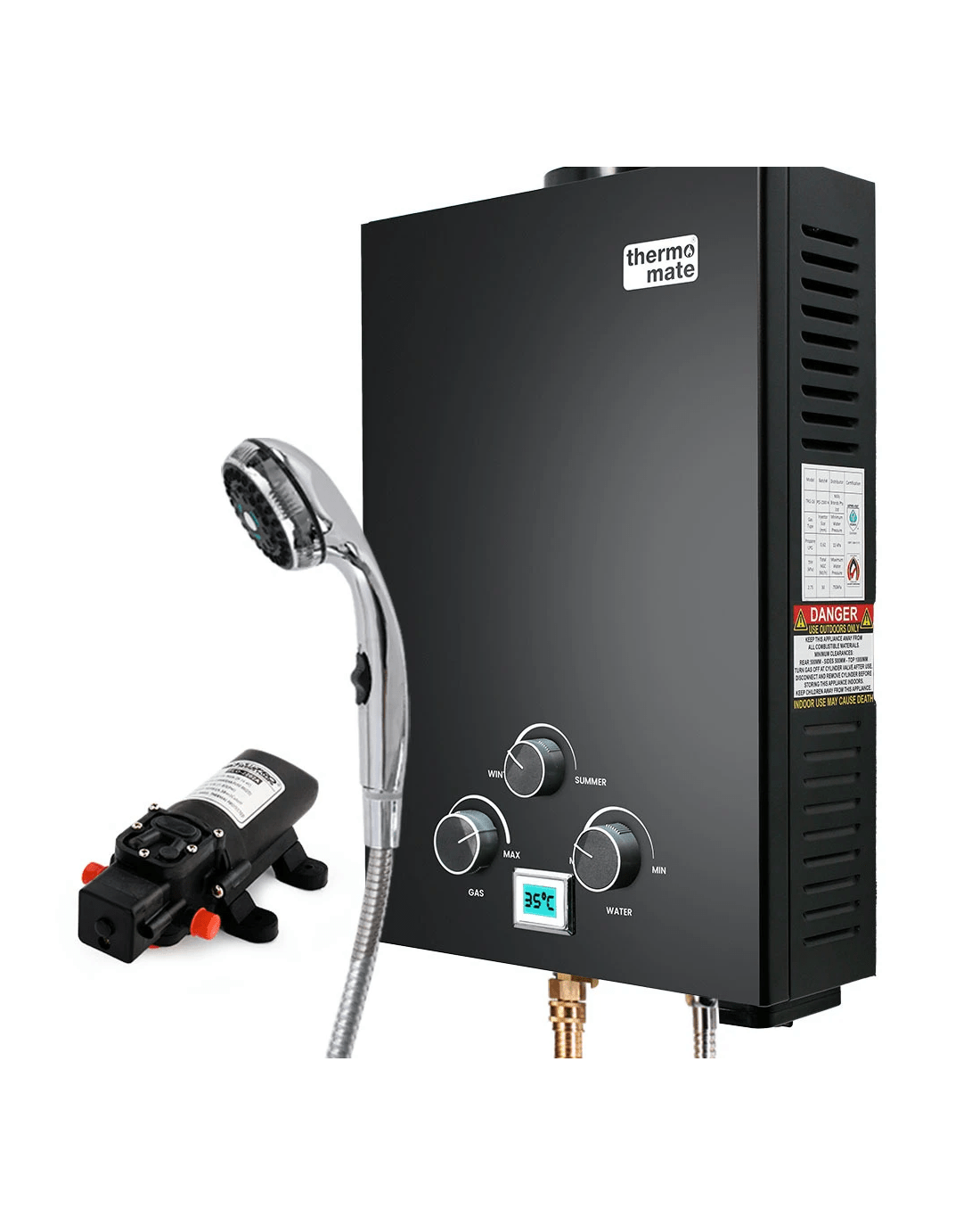 Thermomate Portable Hot Water Heater System - Black - Kmart