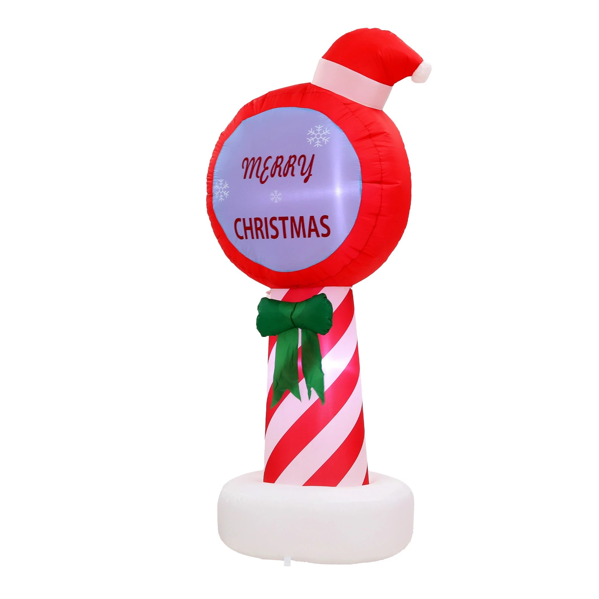 4 Jingle Jollys Christmas Inflatable Pole 1.8M Height LED Outdoor Decorations Illuminated - Red, 4 of 9