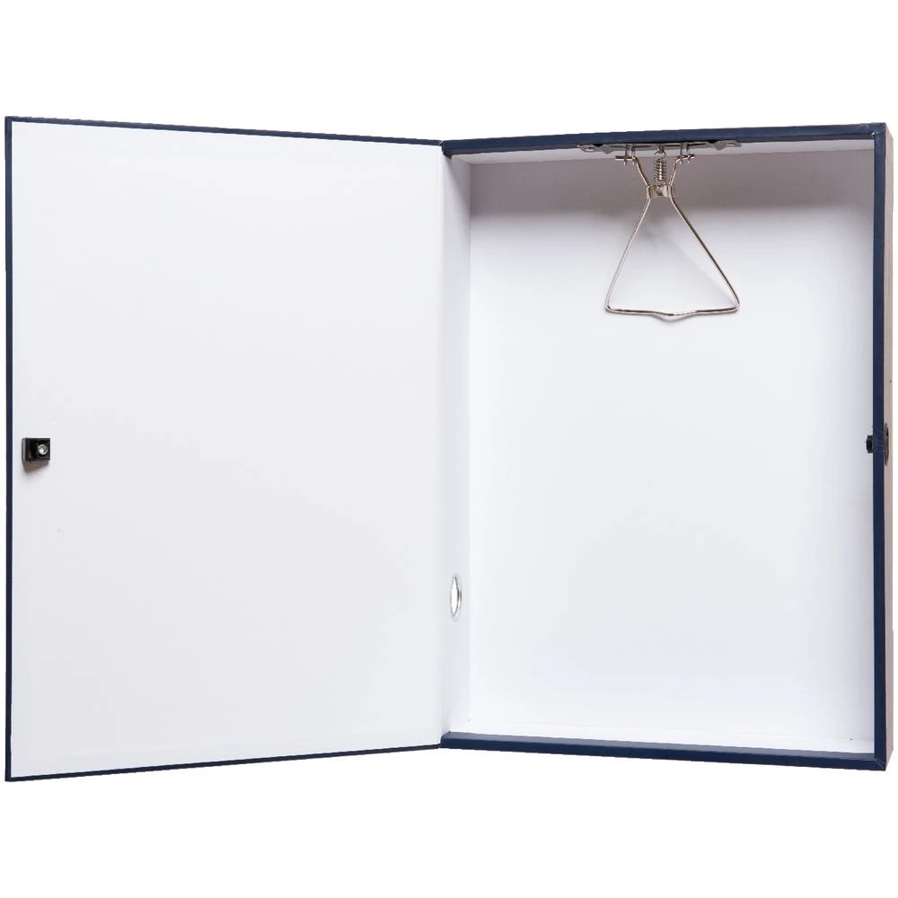 3 J.Burrows Foolscap Box File Navy, 3 of 4