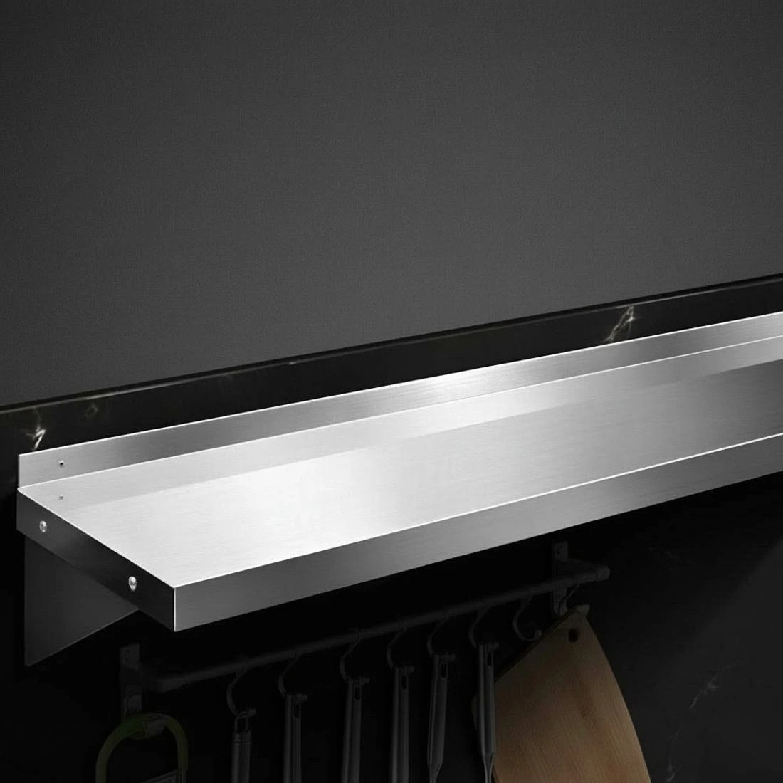 7 Cefito 1800mm Stainless Steel Kitchen Wall Shelf Mounted Rack - Silver, 7 of 7