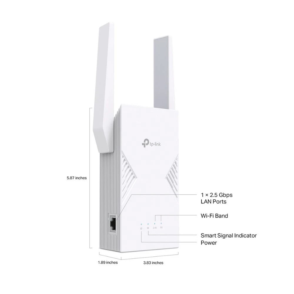 3 TP Link BE3600 Dual-Band WiFi 7 Range Extender, 3 of 4