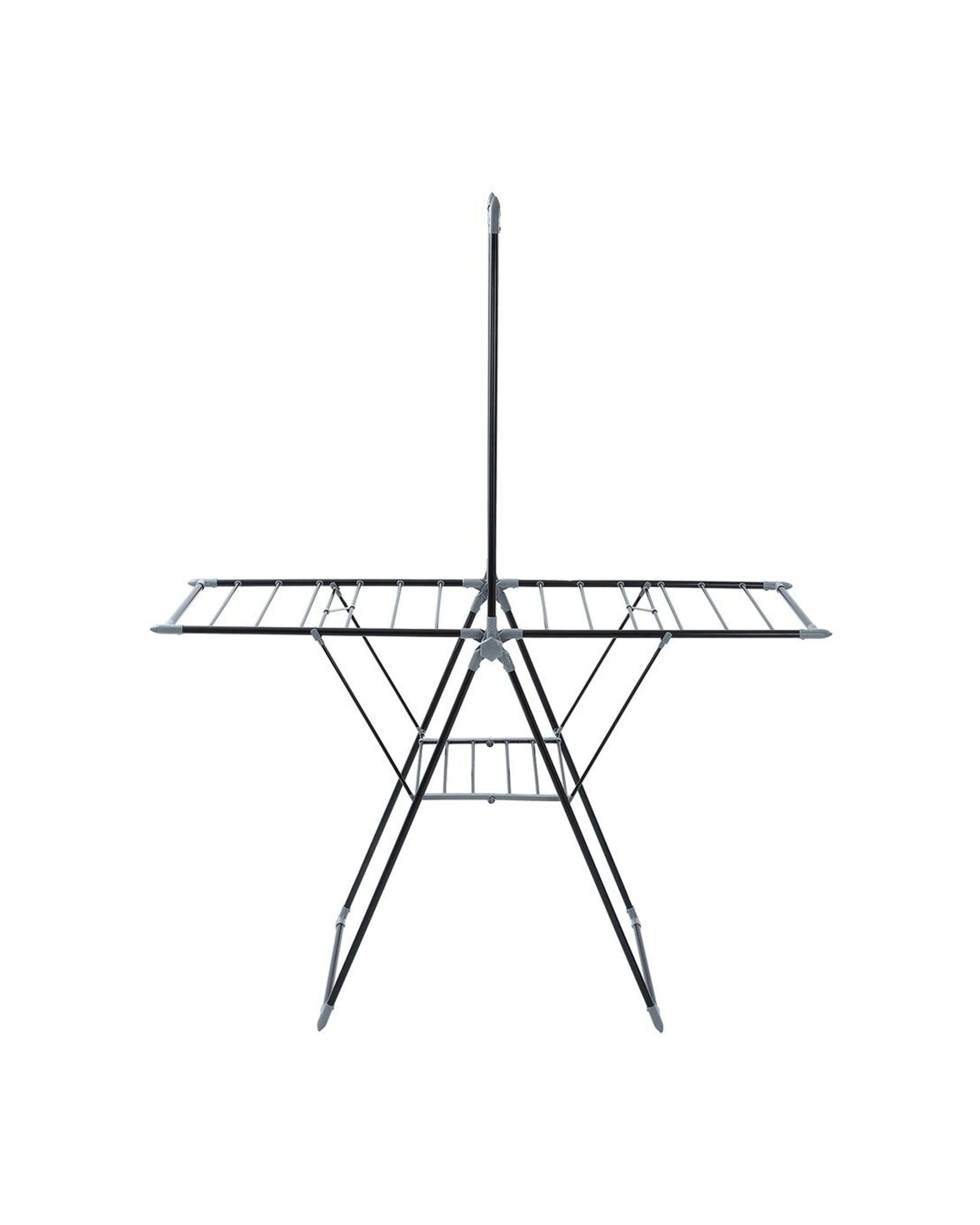 2 Boxsweden Foldable Clothes Airer/dryer/horse W/ Hanging Rack 155 X 194cm Black
 - Black, 2 of 3