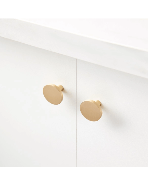 2 Pack Brushed Brass Handles