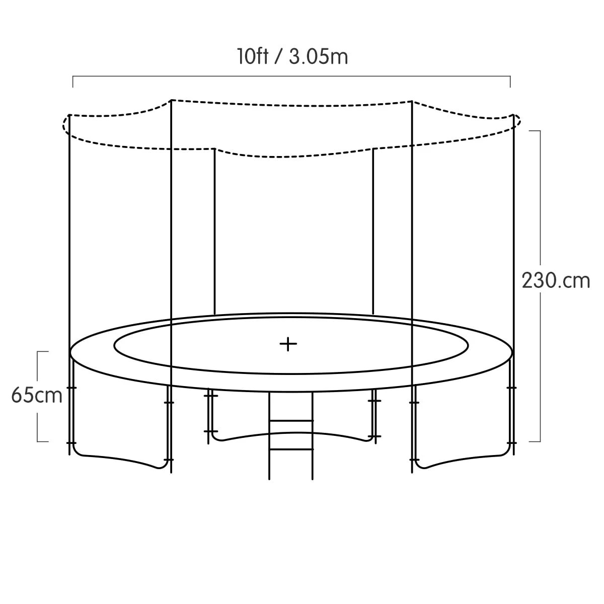 3 Kahuna Blizzard 10 ft Trampoline with Net - Orange, 3 of 10