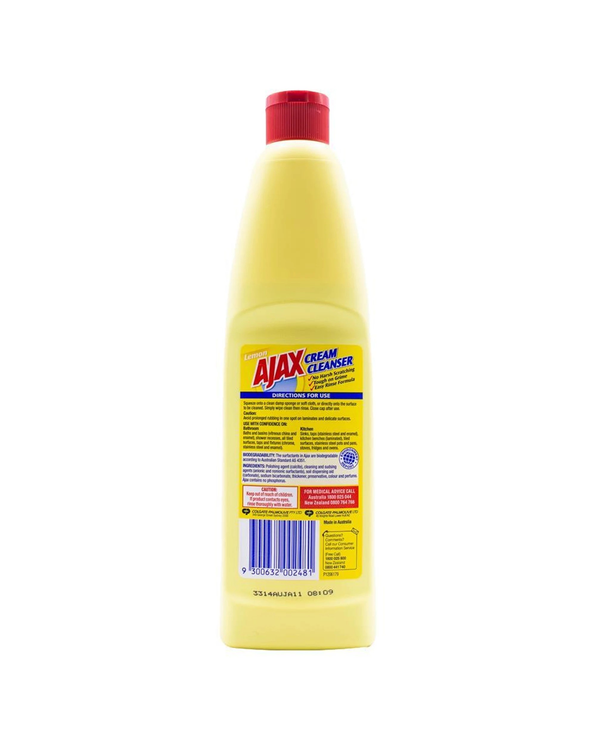 3 Ajax 5PK All Purpose Cream Cleanser 375ml Lemon Scent - Yellow, 3 of 3