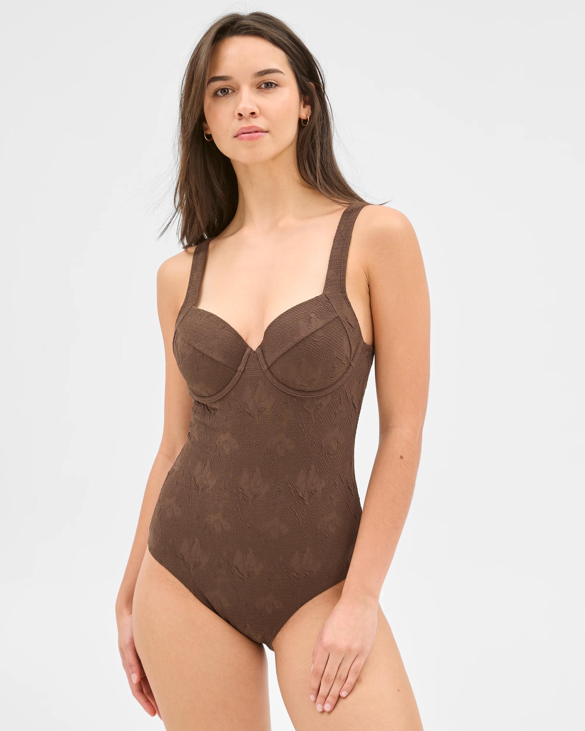 8 Target Underwire One Piece Bathers - Shape Your Body CHOCOLATE JACQUARD, 8 of 10