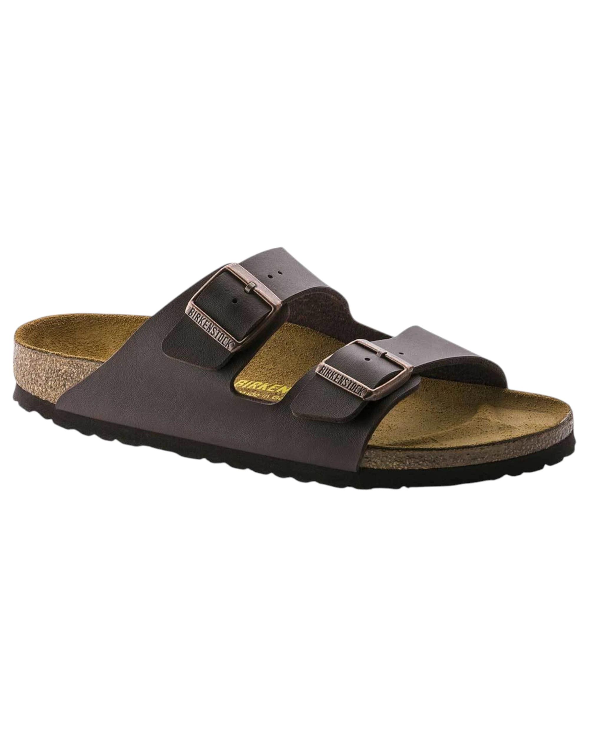 4 Birkenstock Unisex Arizona Birko-Flor Slip On Sandals DARK BROWN, 4 of 6