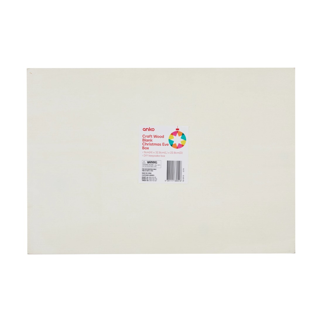 6 Craft Wood Blank Christmas Eve Box, 6 of 6