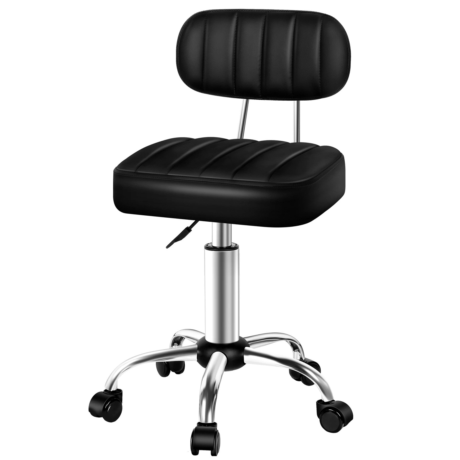 8 Alfordson 2x Salon Stool Backrest Swivel Barber Hair Dress Chair Lina - Black, 8 of 10