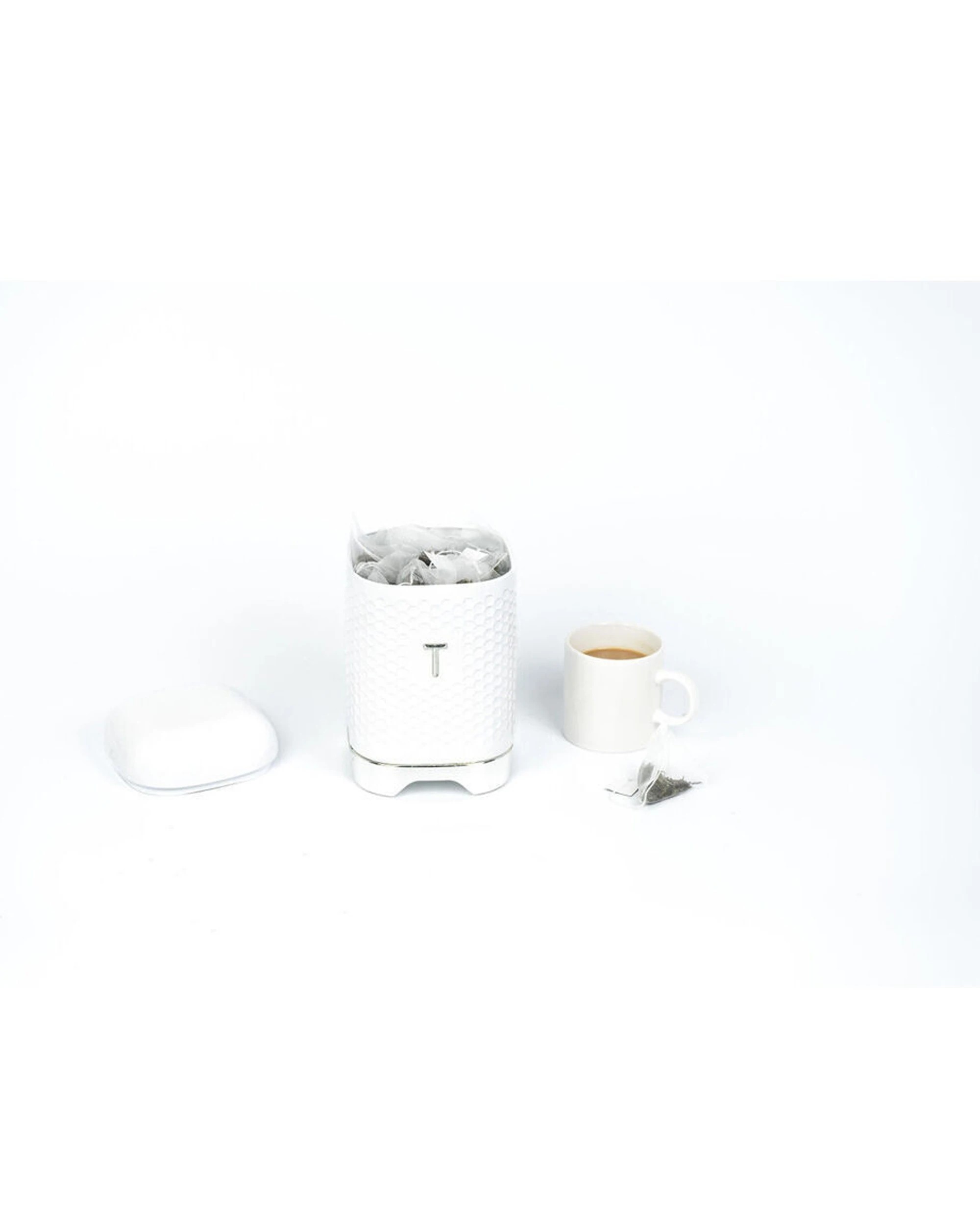 5 Kitchen 2pc Craft Lovello Retro Tea Canister Sugar Jar ComboTextured Finish Carbon Steel - White, 5 of 7