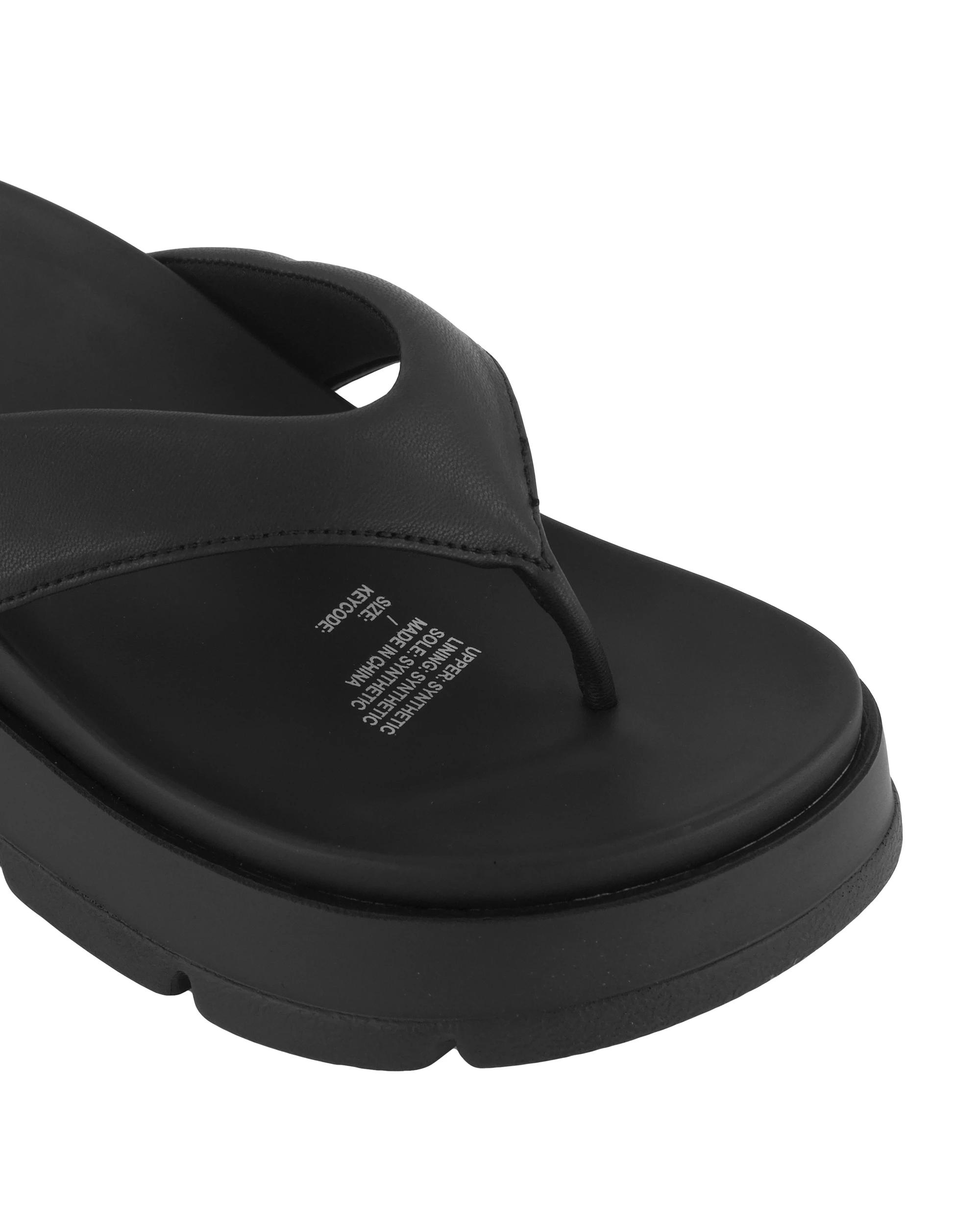 3 Platform Toe Post Thongs Black, 3 of 3